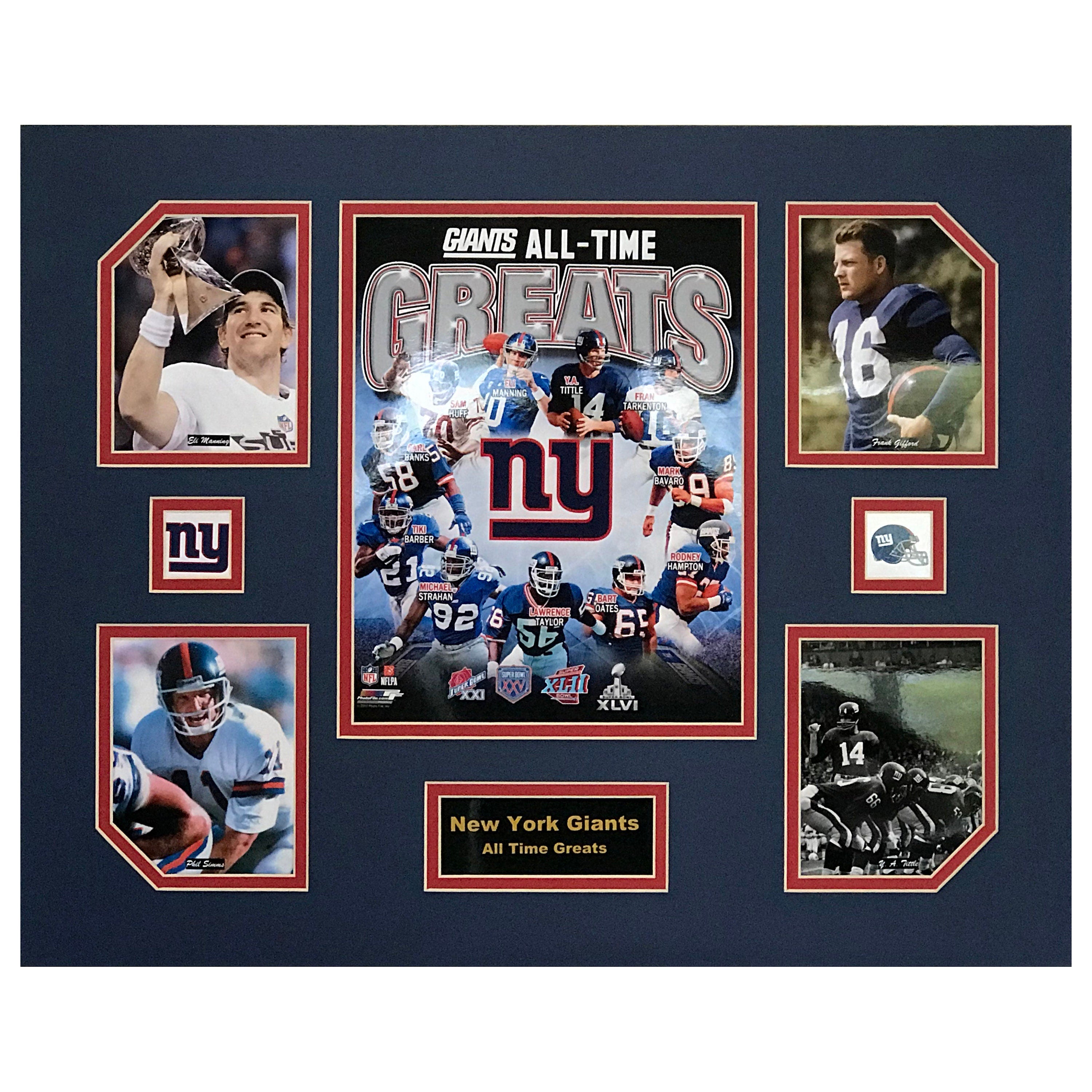 New York Giants NFL Football All-Time Greats 16 x 20 inch Collage