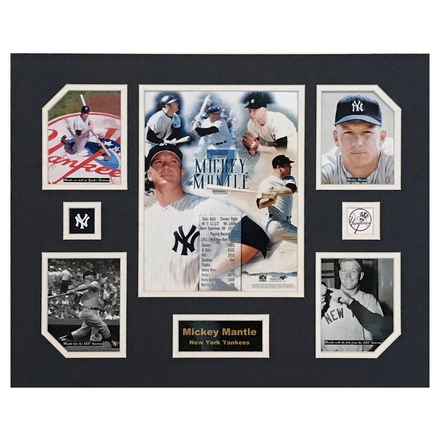 Mickey Mantle New York Yankees MLB Baseball 16 x 20 inch Collage