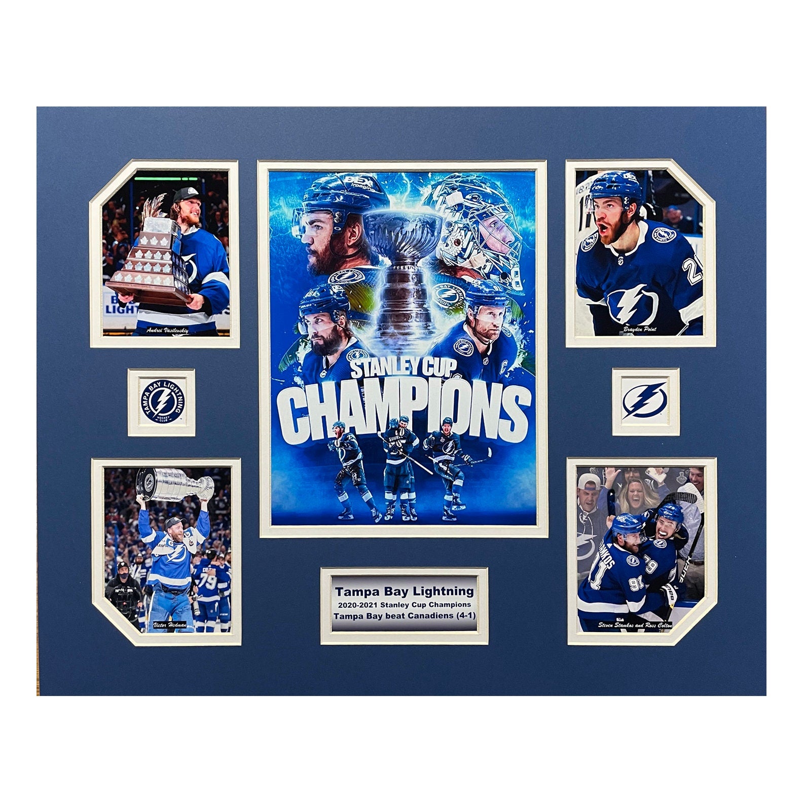 Tampa Bay Lightning 2020-2021 NHL Stanley Cup Champions Version 1 16 x 20 inch collage