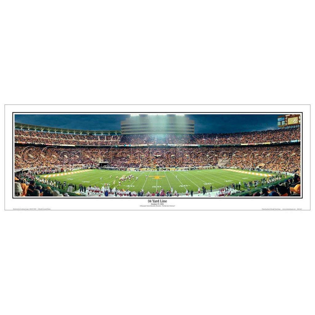 U TENNESSEE VOLUNTEERS "34 Yard Line" Neyland Stadium Panoramic Photograph