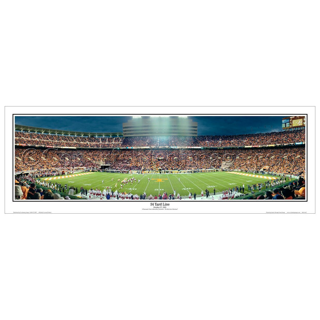 U TENNESSEE VOLUNTEERS "34 Yard Line" Neyland Stadium Panoramic Photograph