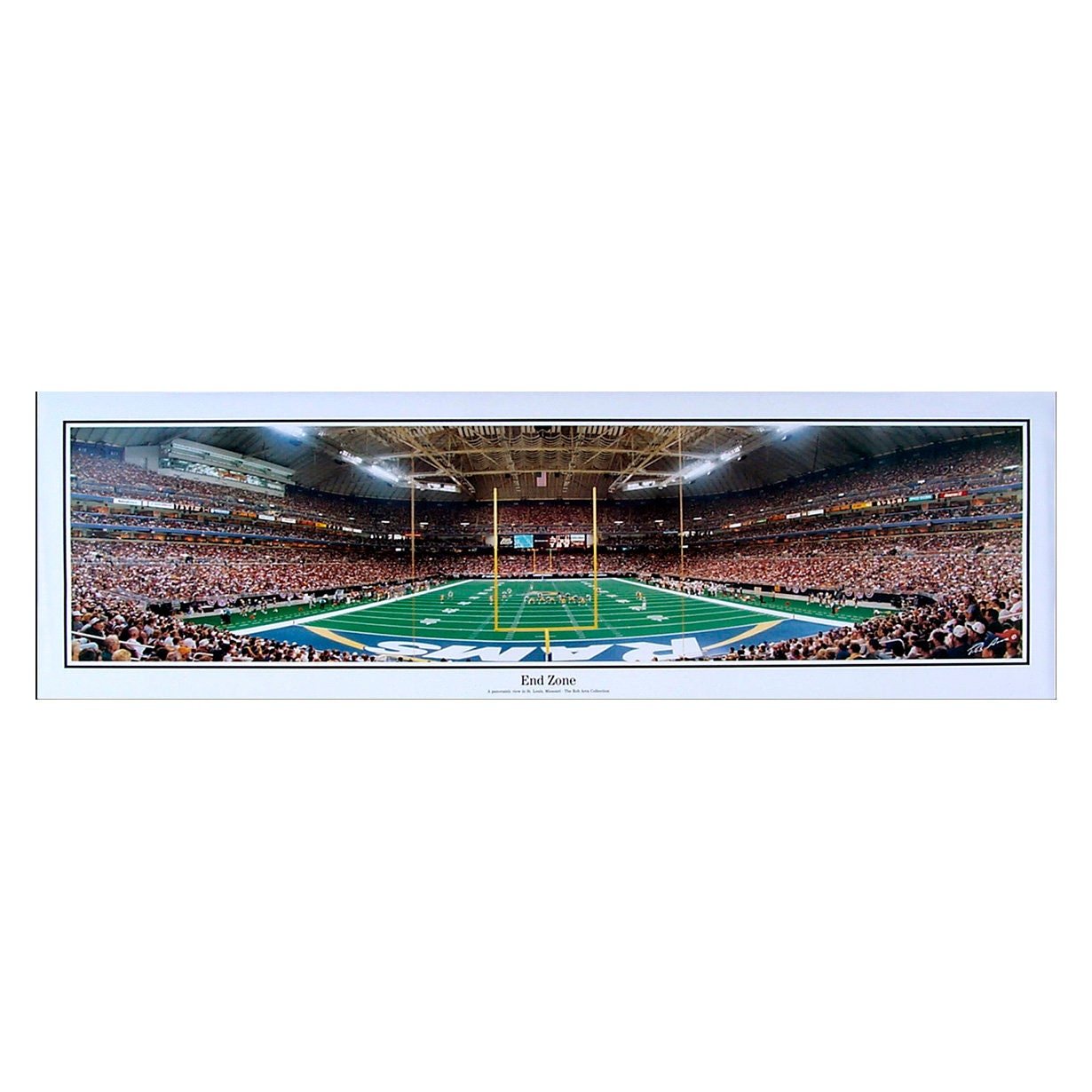 ST LOUIS RAMS "End Zone" Trans World Dome Panoramic Photograph
