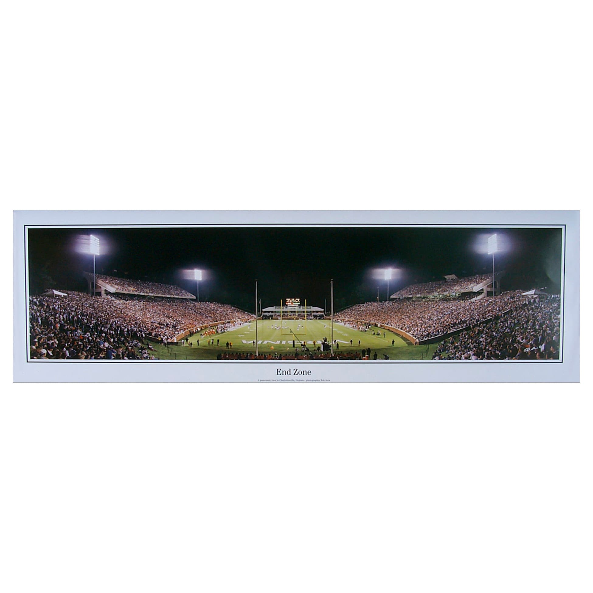 U of VIRGINIA CAVALIERS "End Zone" Scott Stadium Panoramic Photograph