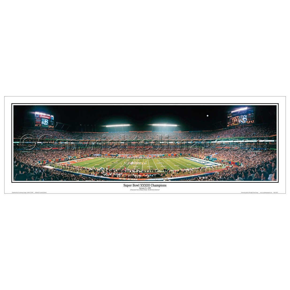 DENVER BRONCOS "Super Bowl XXXIII Champions" Pro Player Stadium Panoramic Photograph