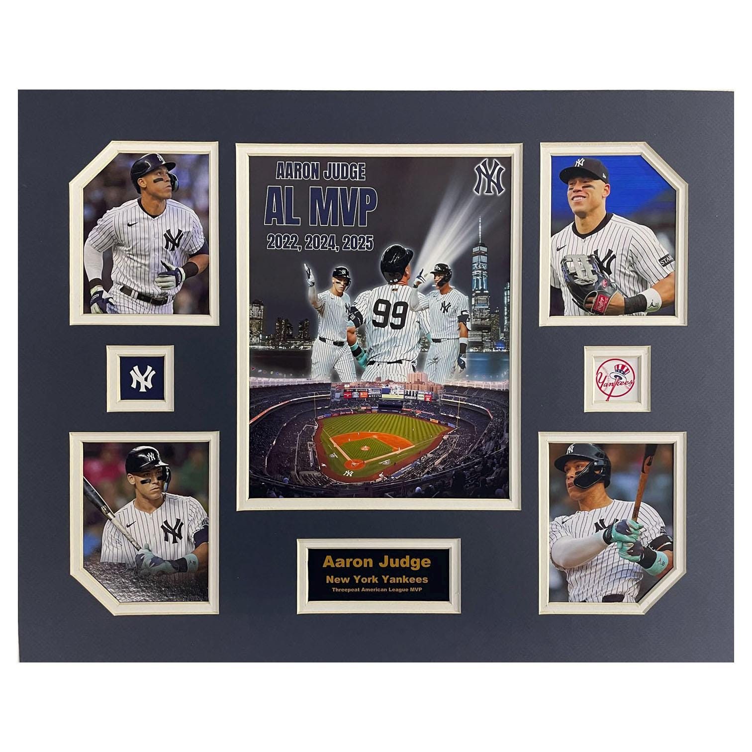 Aaron Judge 3 time MVP New York Yankees MLB Baseball 16 x 20 inch Collage