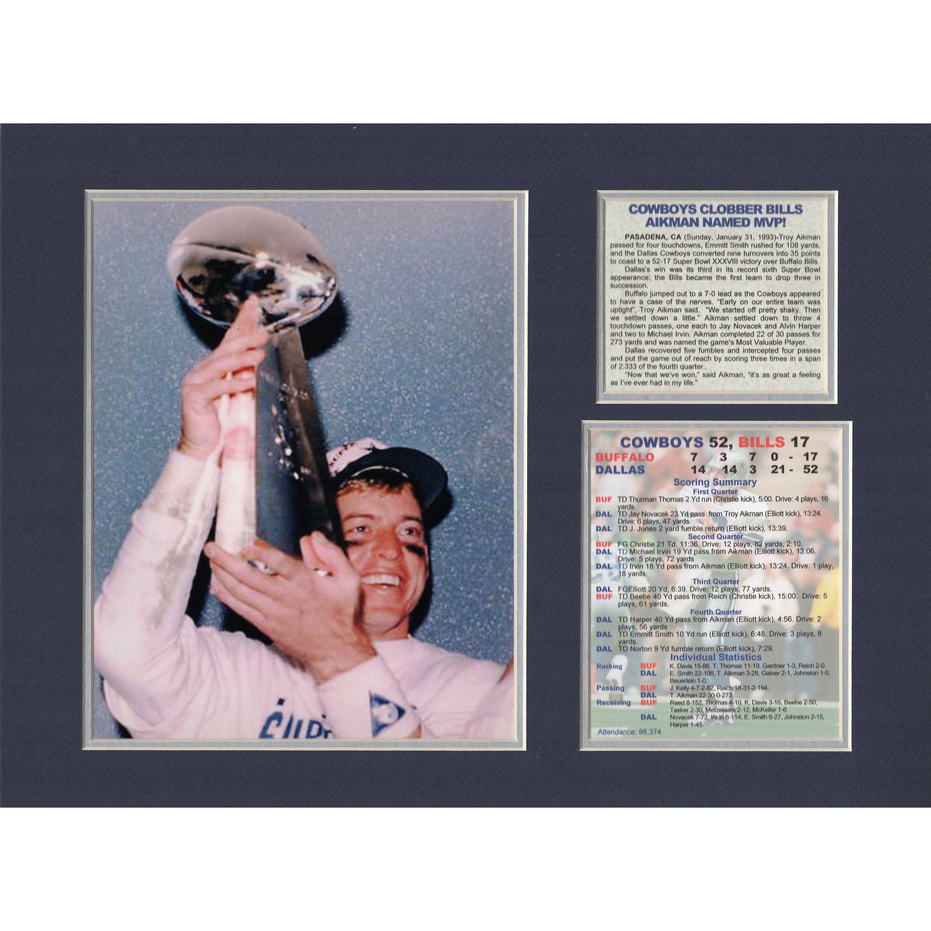 Dallas Cowboys win Super Bowl Troy Aikman MVP Tribute