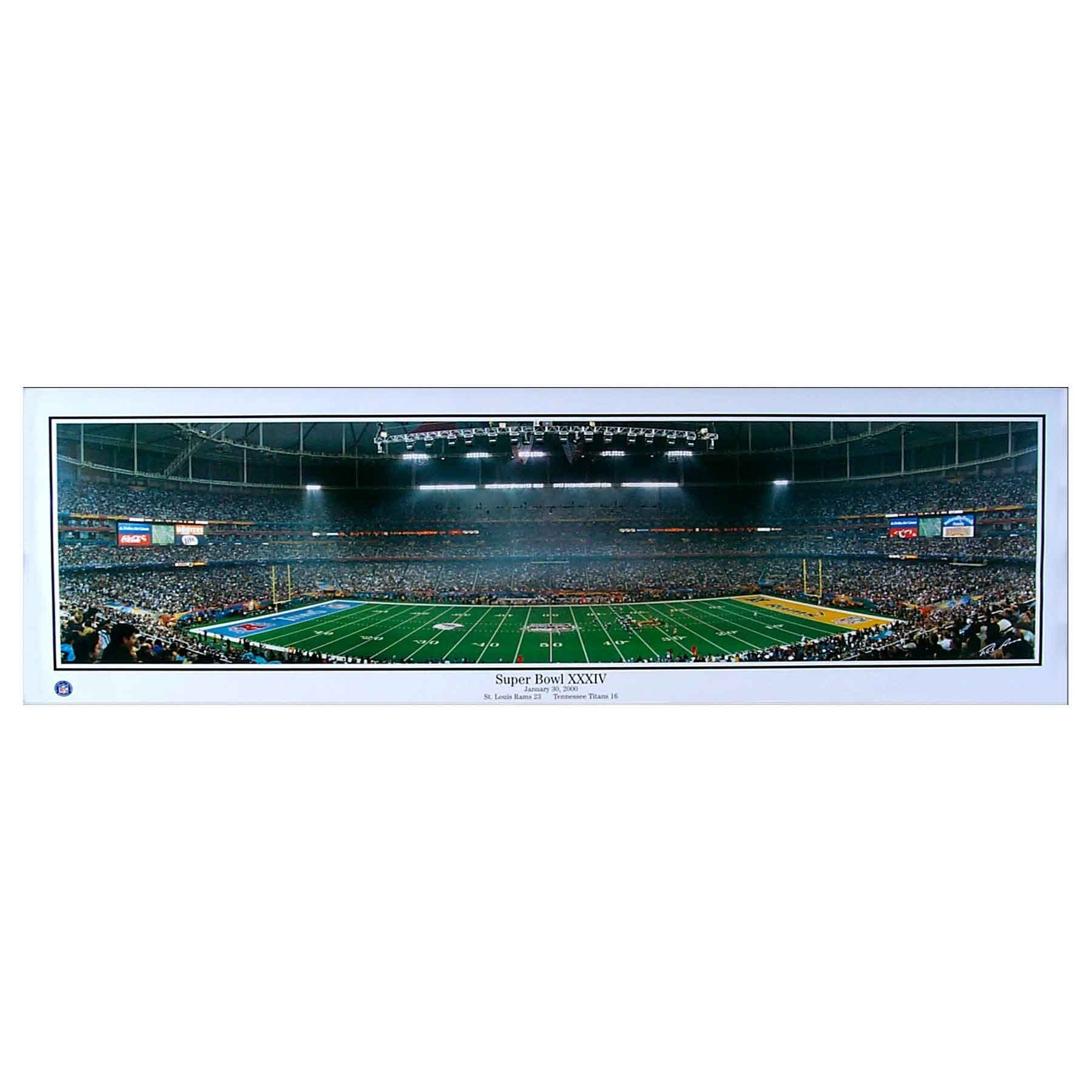 ST LOUIS RAMs "Super Bowl XXXIV" Georgia Dome Small Panoramic Photograph