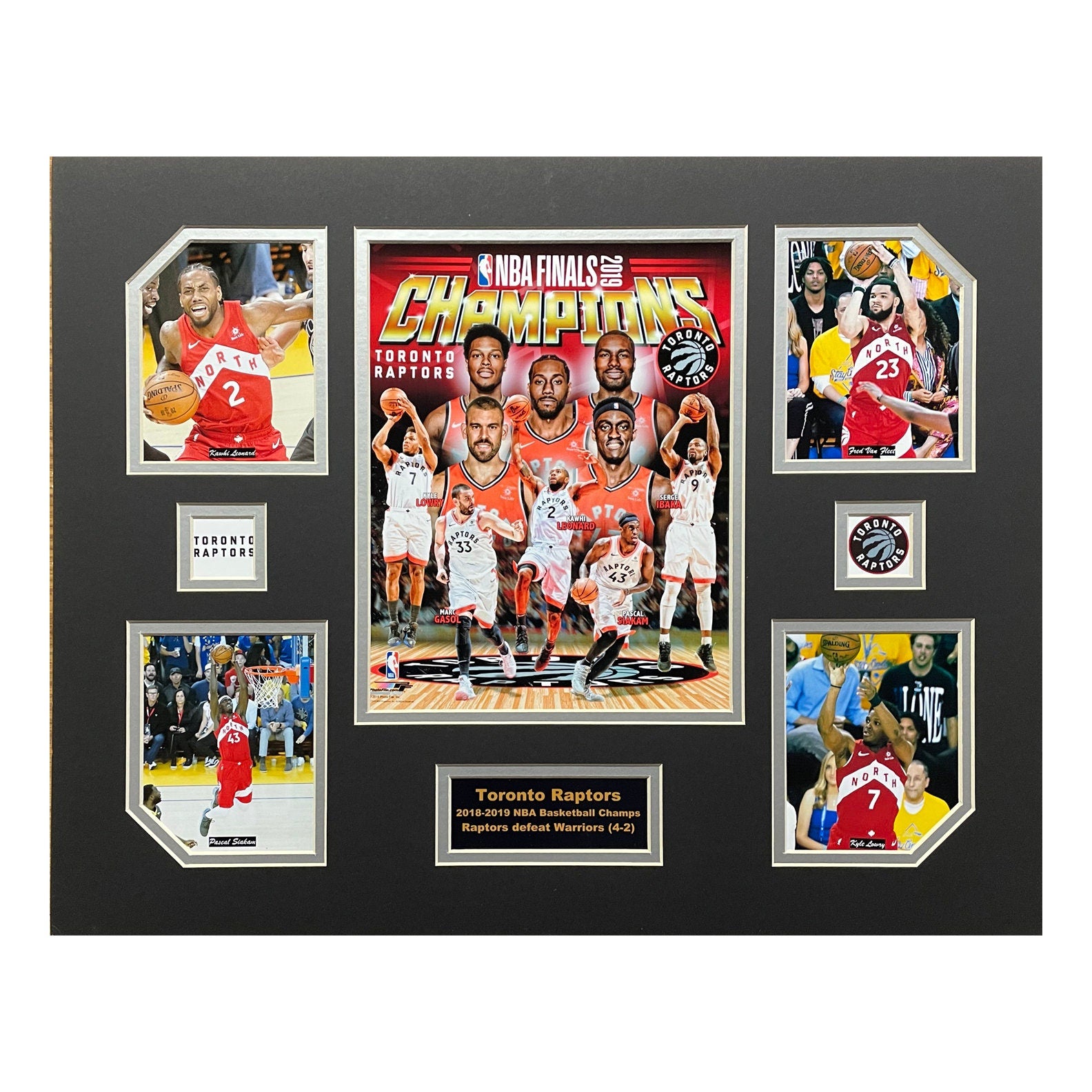 Toronto Raptors 2018-19 NBA Basketball Champions 16 x 20 inch Collage