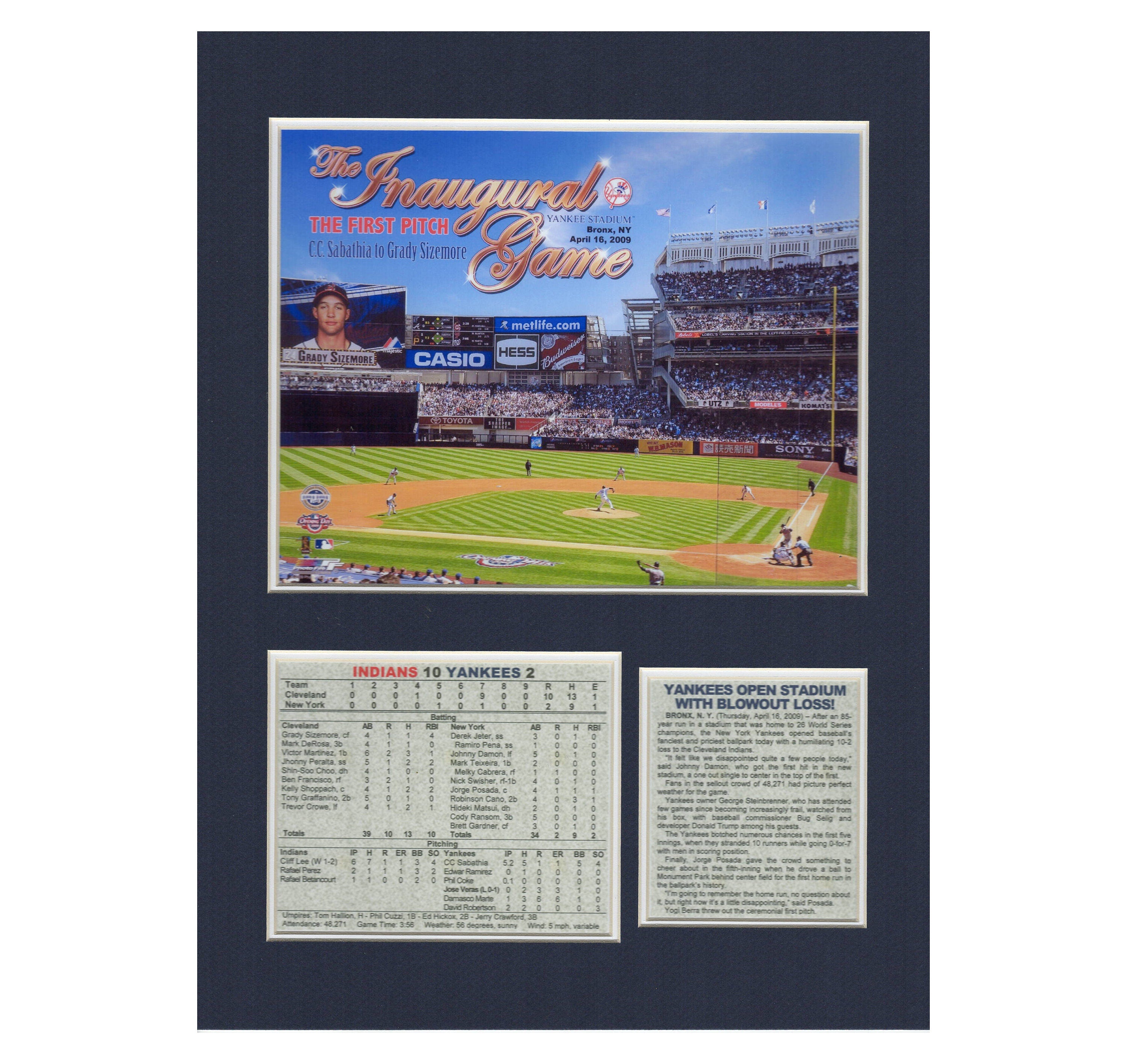 Yankee Stadium New York Yankees First Pitch Inaugural Game Tribute