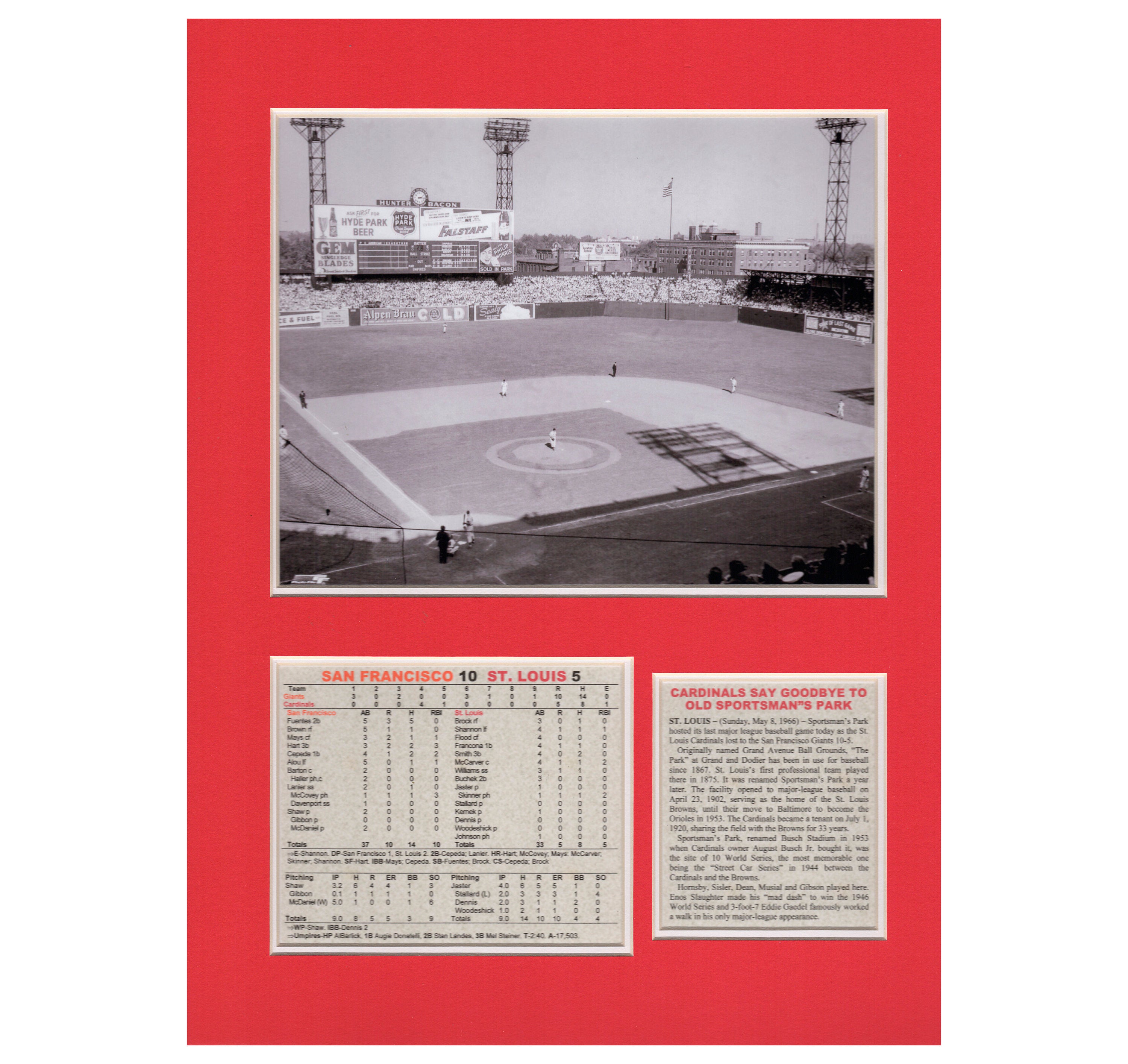 Sportsman's Park last game St Louis Cardinals Tribute