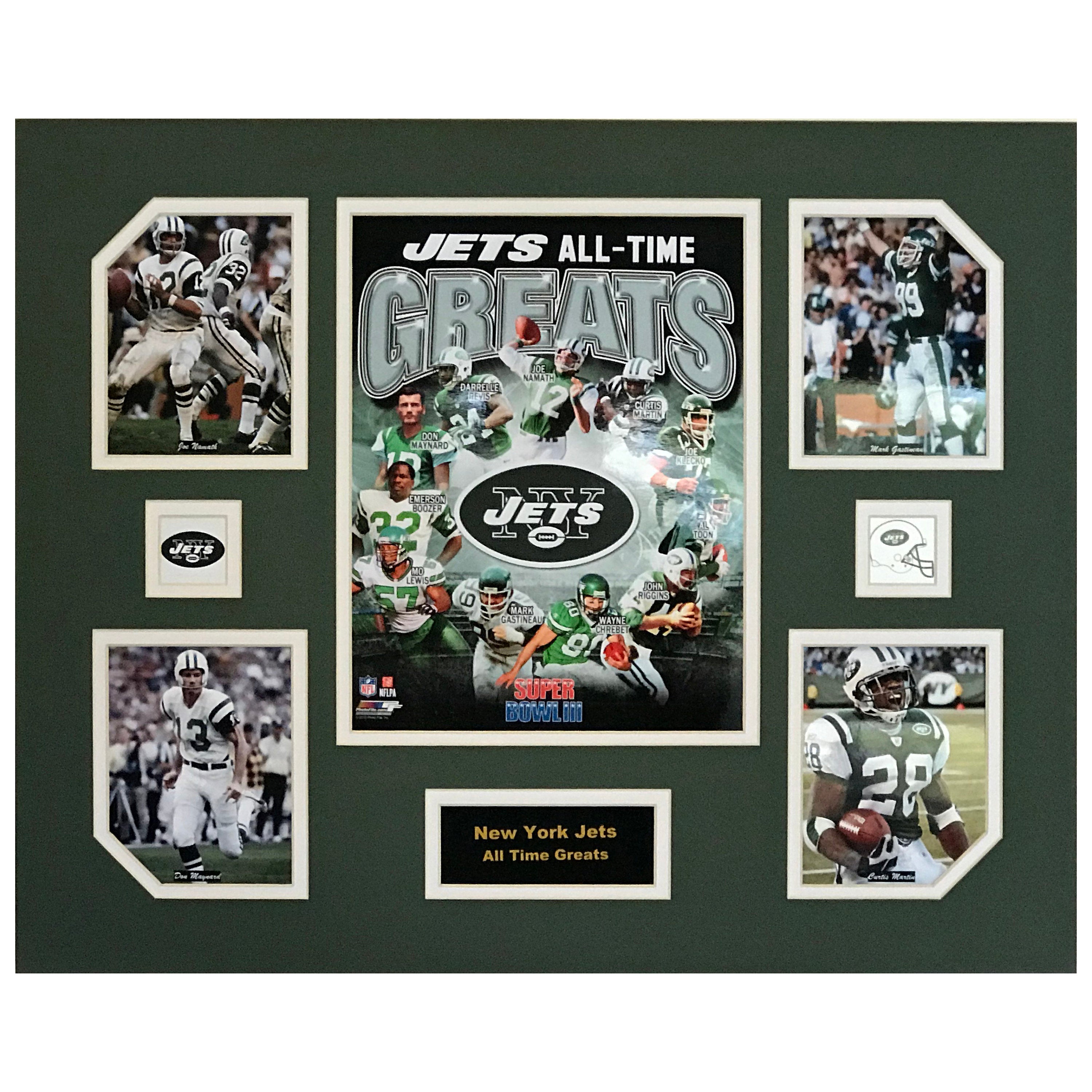New York Jets NFL Football All-Time Greats 16 x 20 inch Collage