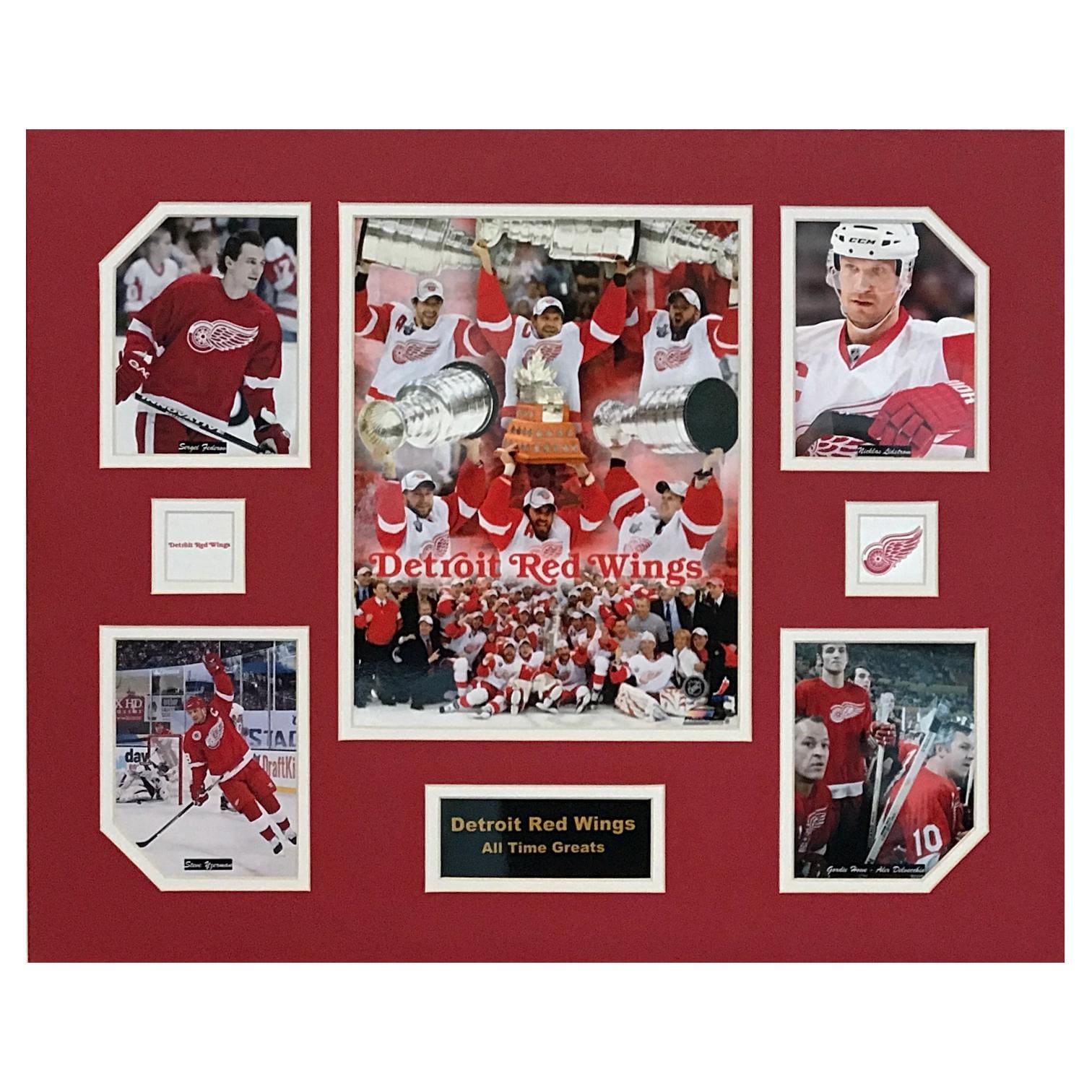 Detroit Redwings NHL Hockey All-Time Greats 16 x 20 inch Collage