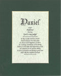 Name origin/meaning, green mat, 8 x 10 parchment paper