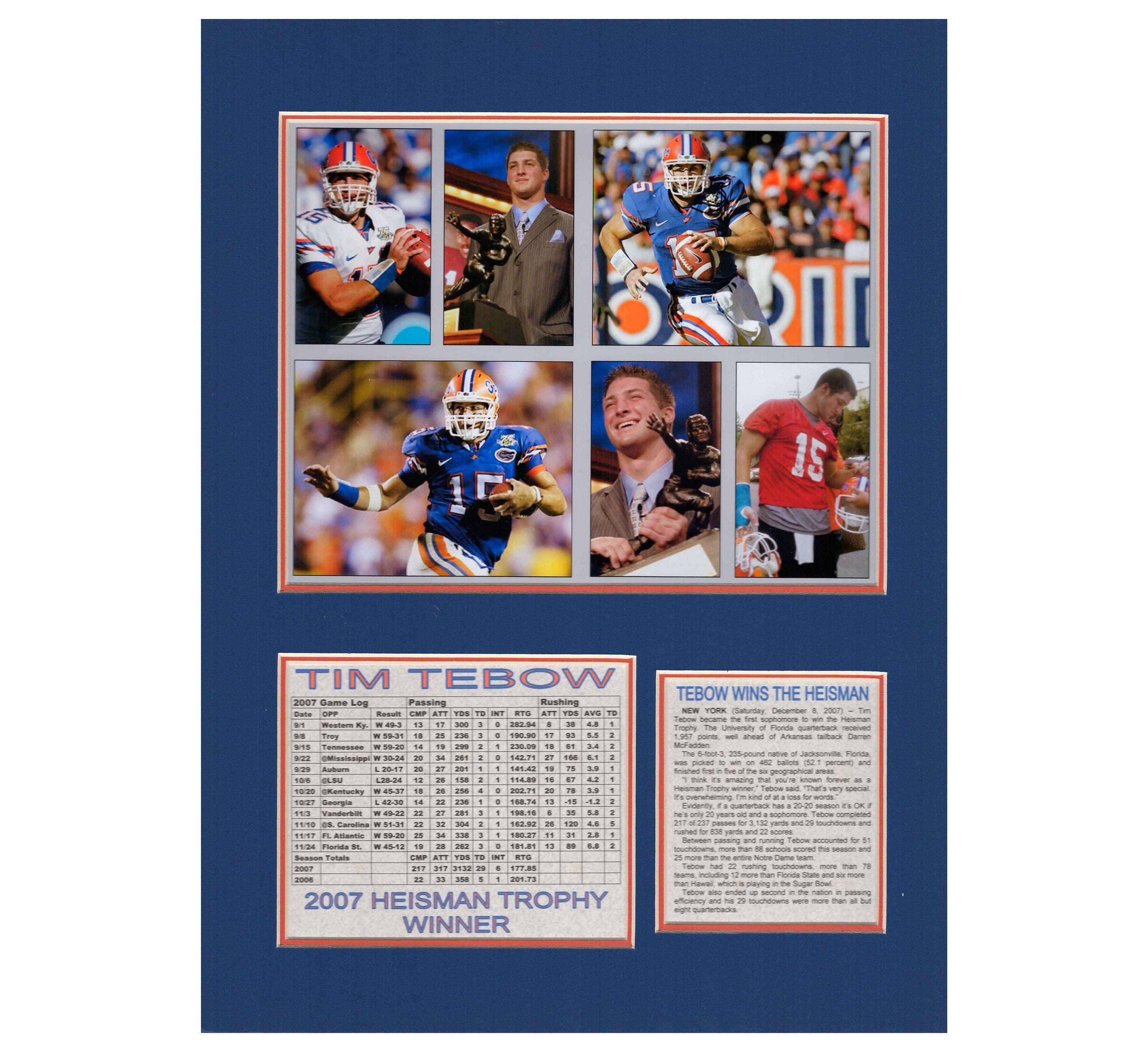Tim Tebow University of Florida Heisman Award Tribute