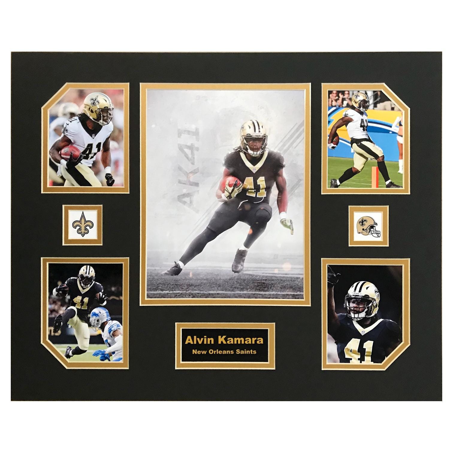Alvin Kamara New Orleans Saints NFL Football 16 x 20 inch Collage