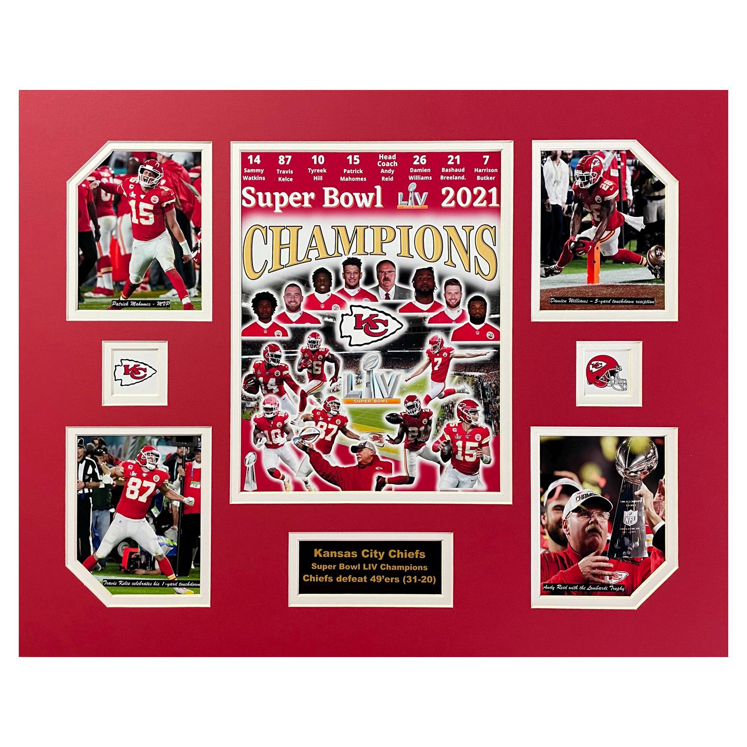 Kansas City Chiefs 2019-20 NFL Super Bowl Champions 16 inch x 20 inch Collage