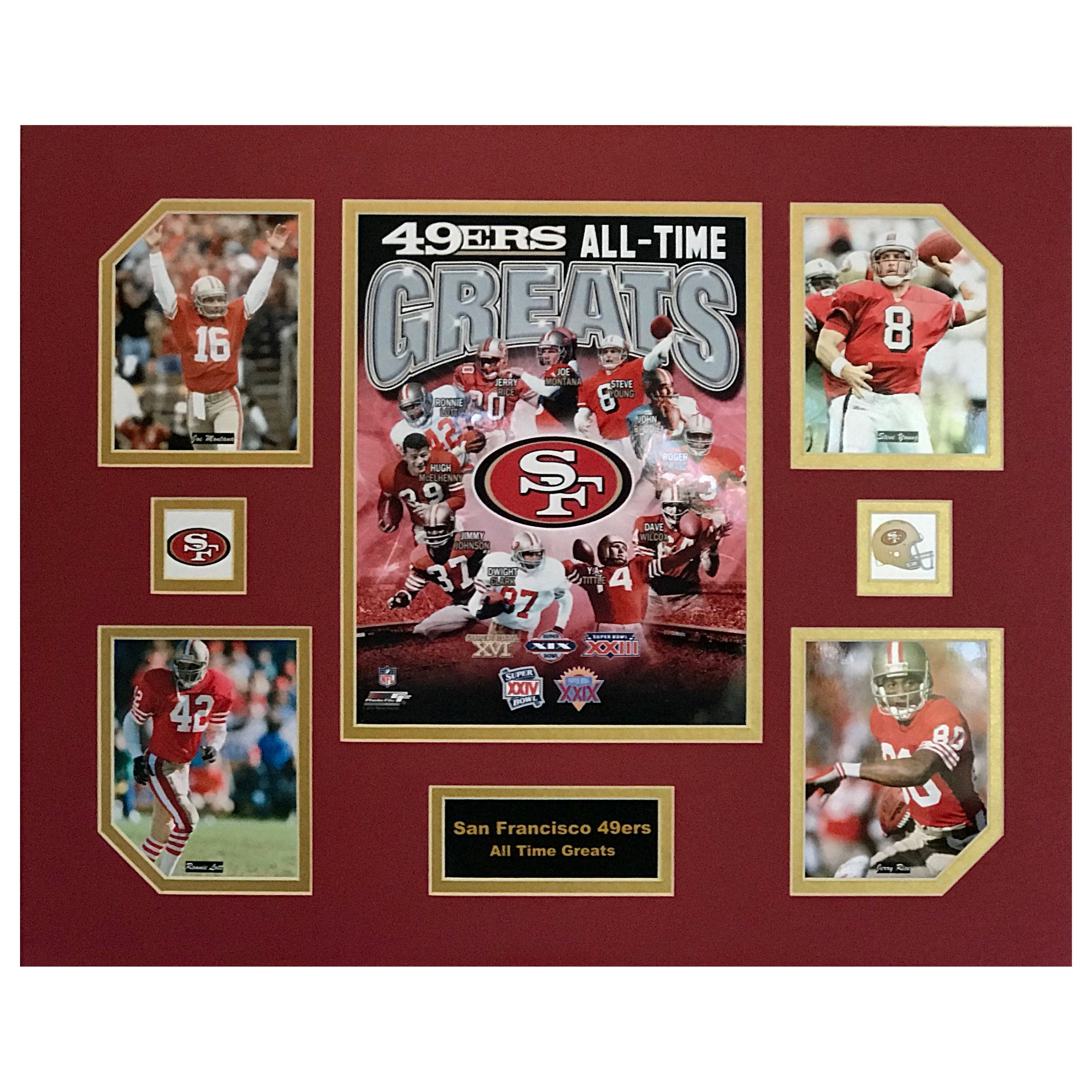 San Francisco 49ers NFL Football All-Time Greats 16 x 20 inch Collage