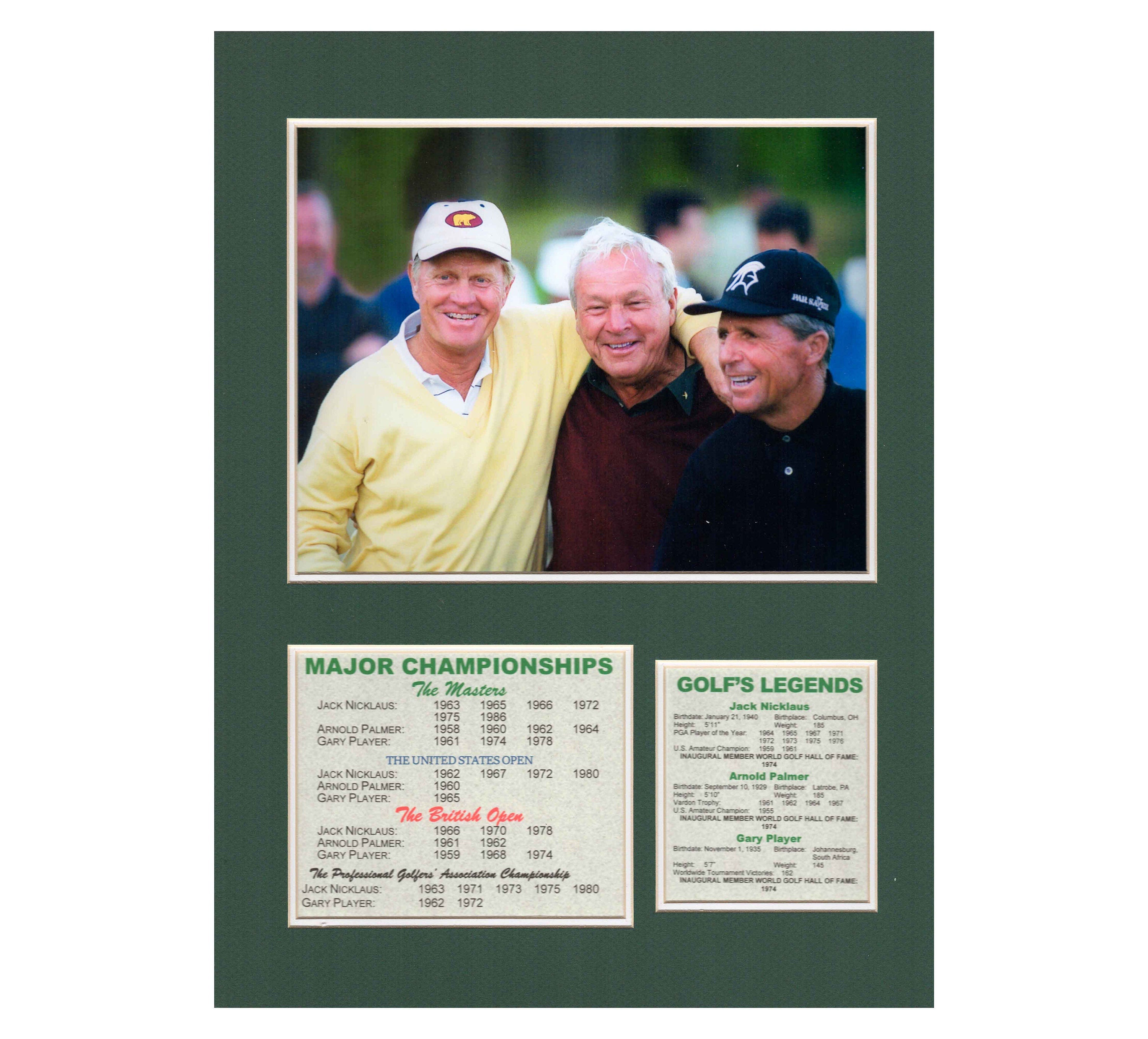 Golf's Mt. Rushmore Jack Nicklaus Arnold Palmer Gary Player Tribute