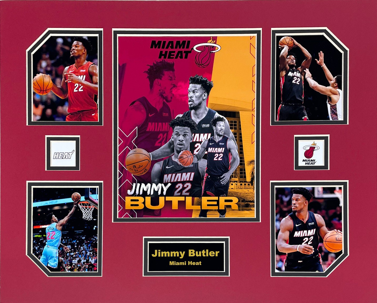 Jimmy Butler Miami Heat NBA Basketball 16 x 20 inch Collage