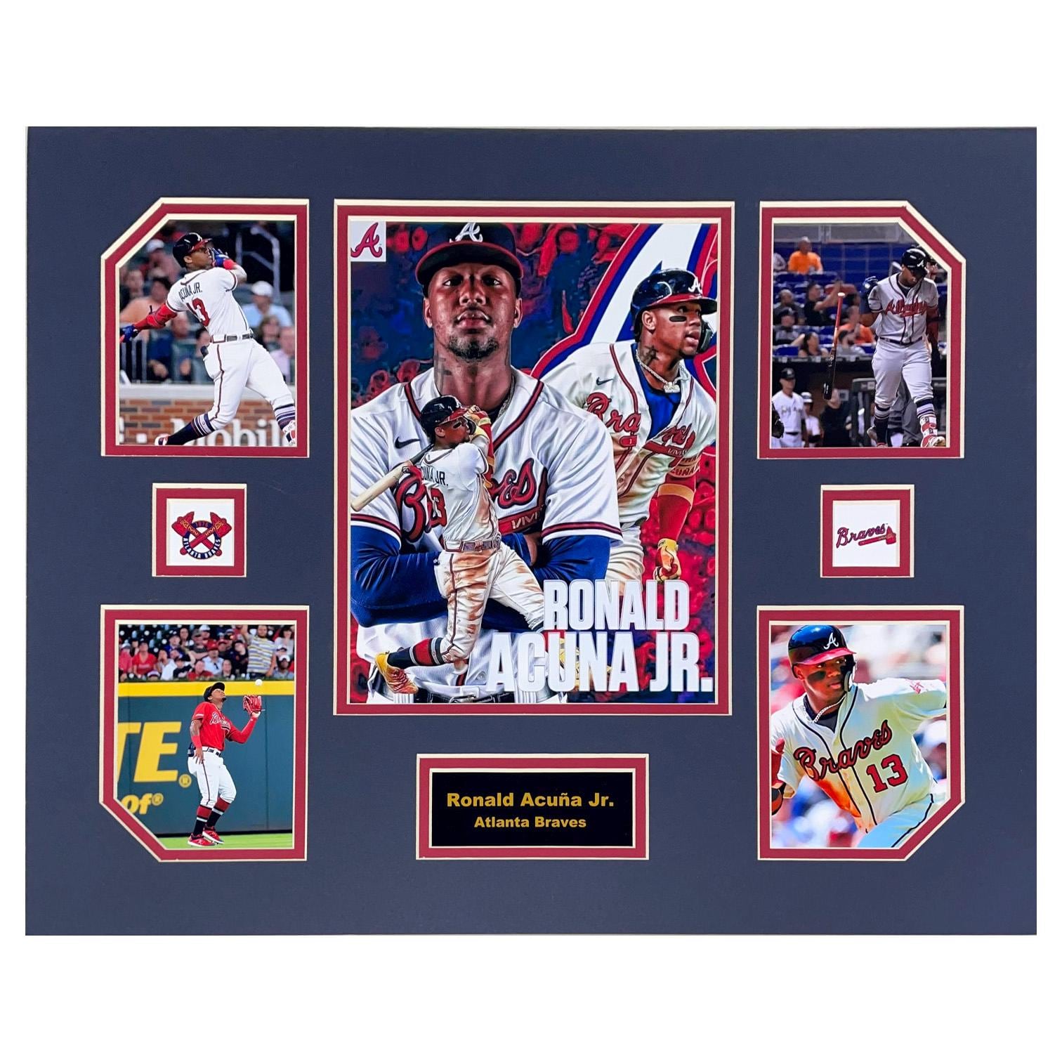 Ronald Acuña Jr Atlanta Braves MLB Baseball 16 x 20 inch Collage