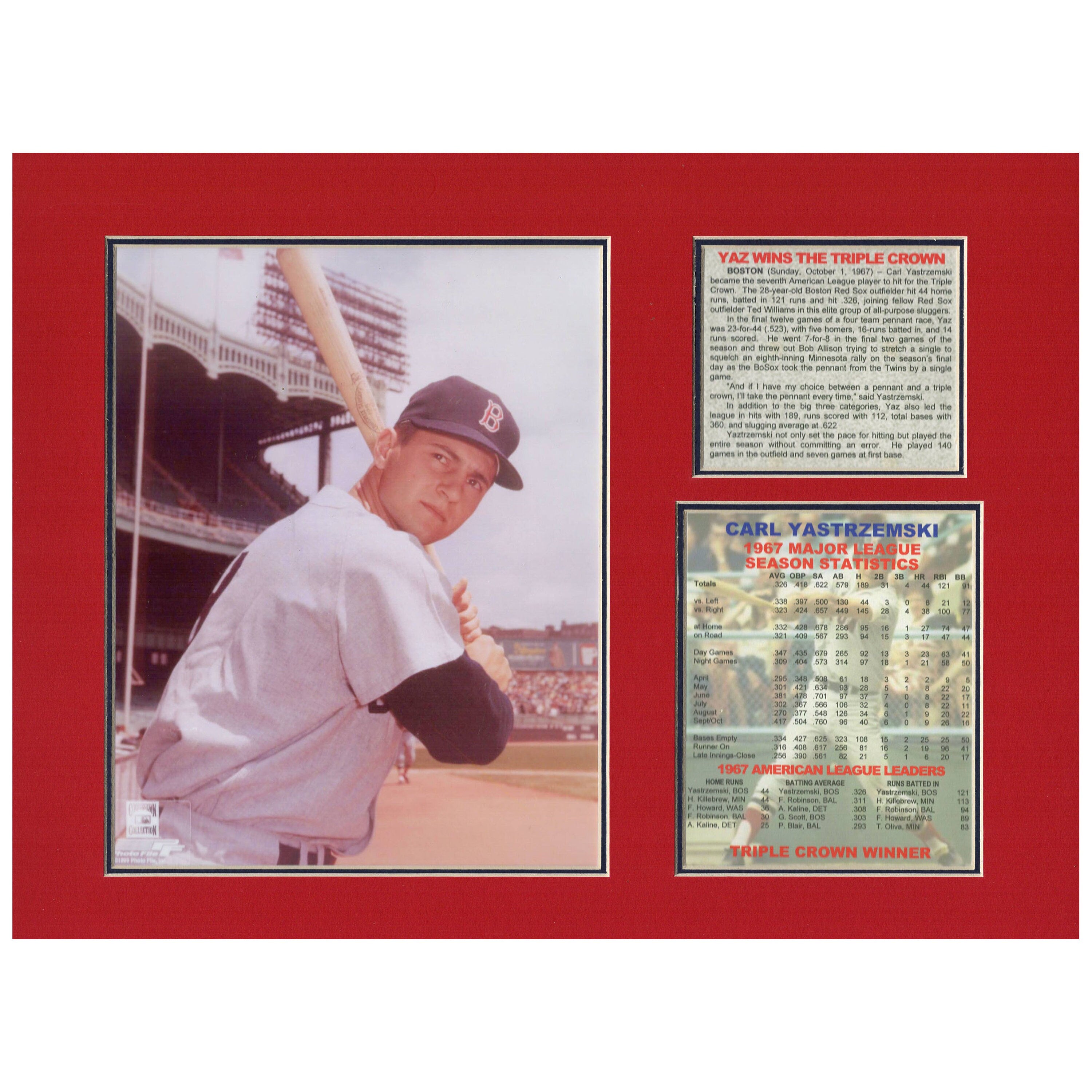Carl Yastrzemski Boston Red Sox Triple Crown Tribute