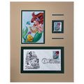 Disney Stamp and First Day Cover Art - The Little Mermaid Ariel and Flounder