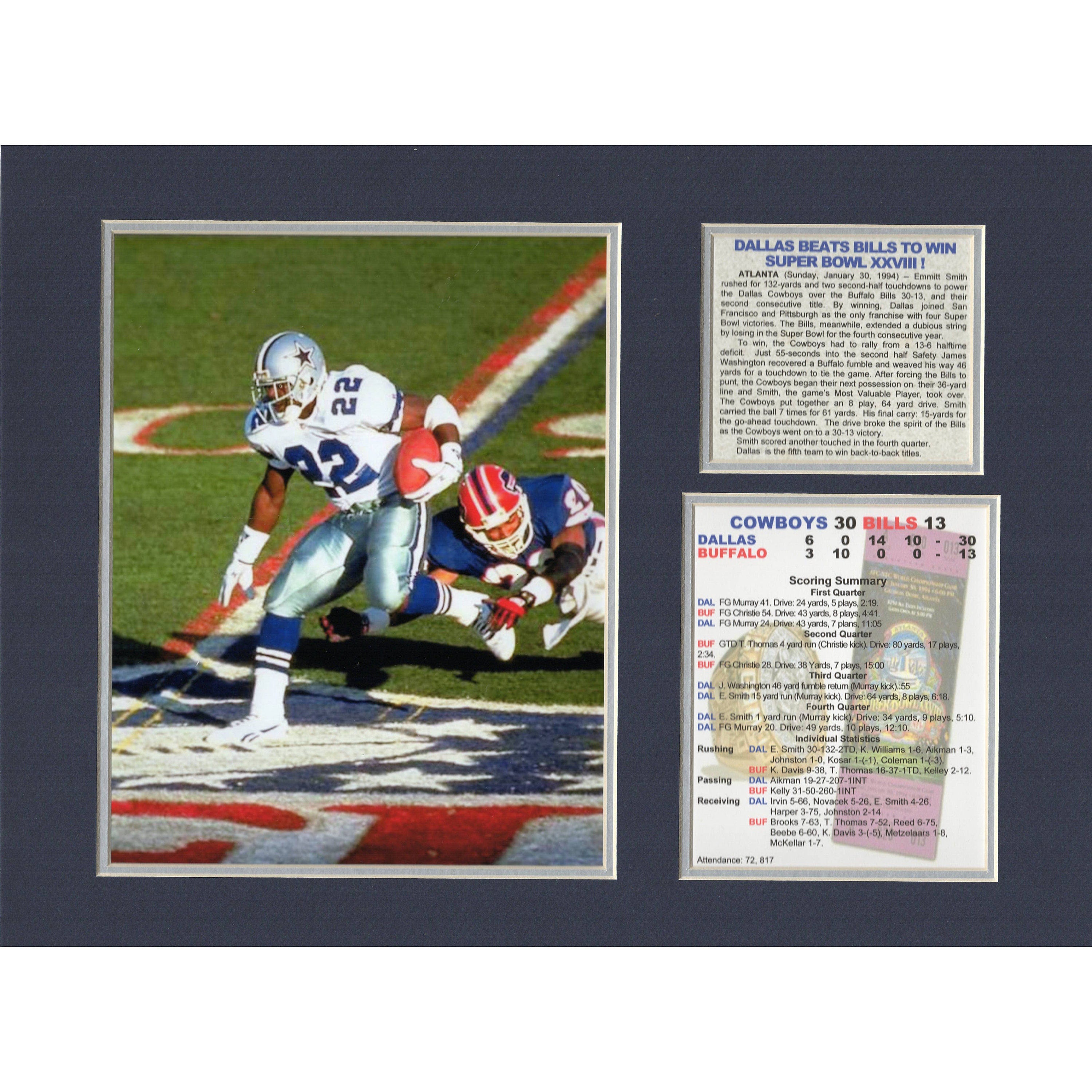 Dallas Cowboys win Super Bowl Emmitt Smith MVP Tribute