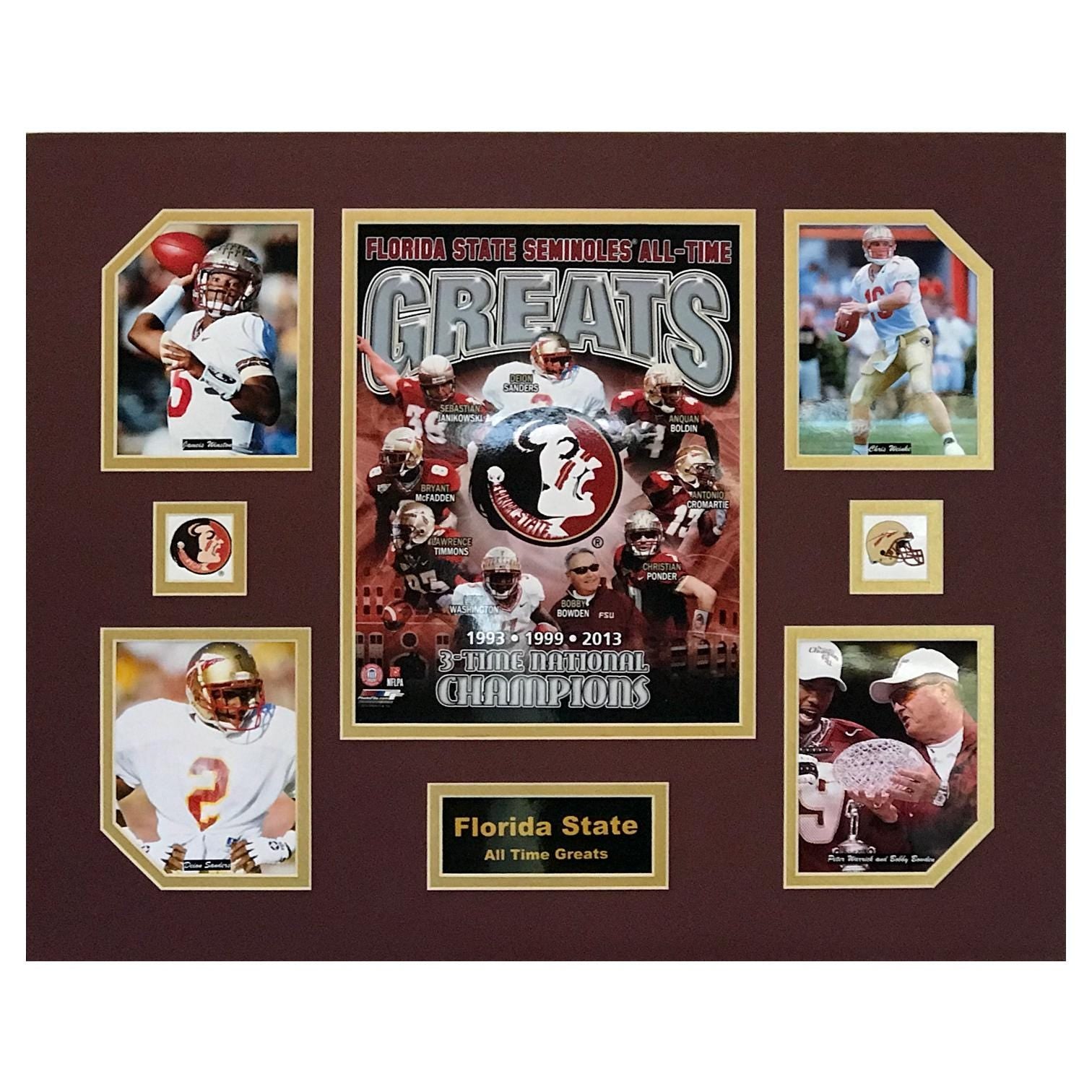 Florida State U Seminoles NCAA Football All-Time Greats 16 x 20 inch Collage