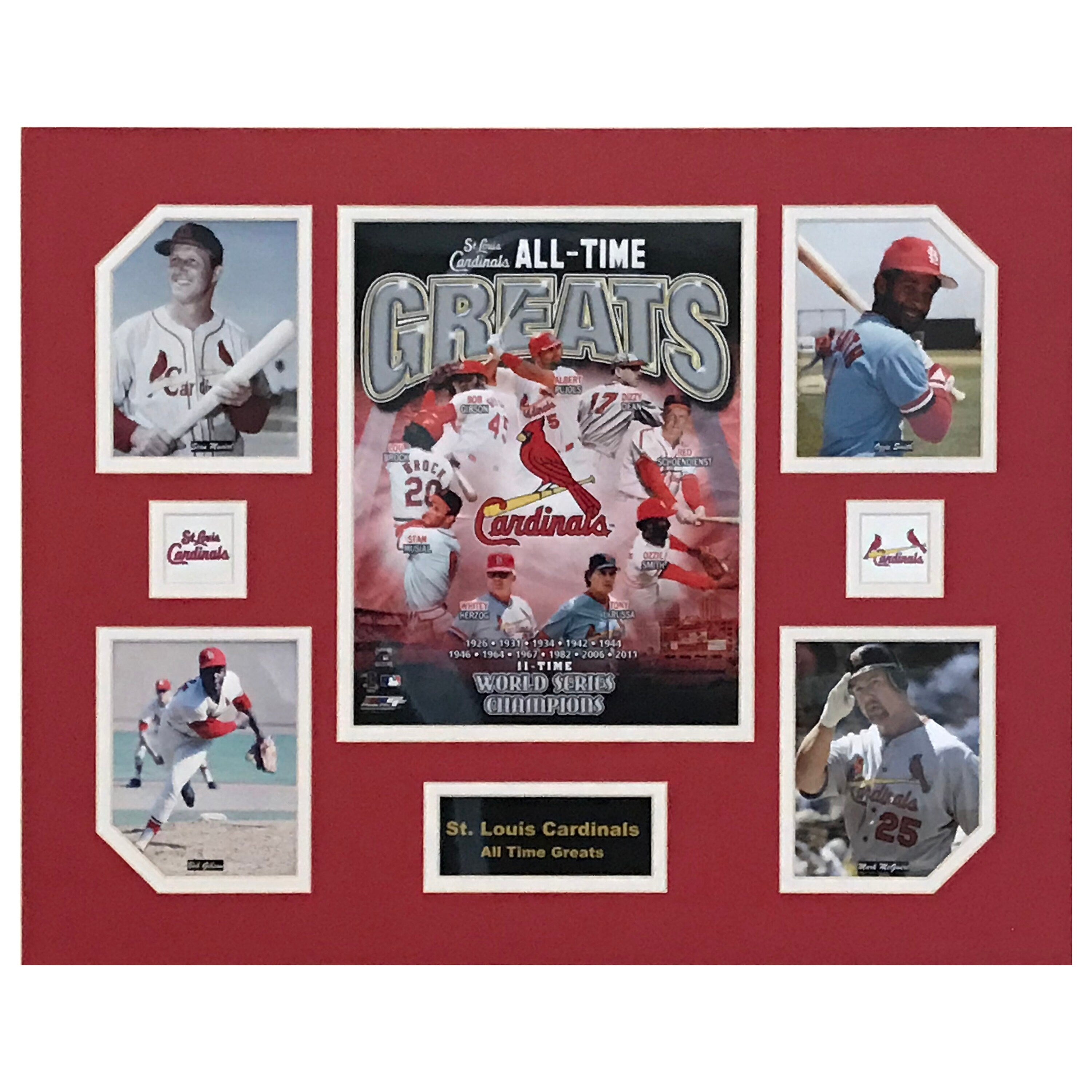 St. Louis Cardinals MLB All-Time Greats 16 x 20 inch Collage