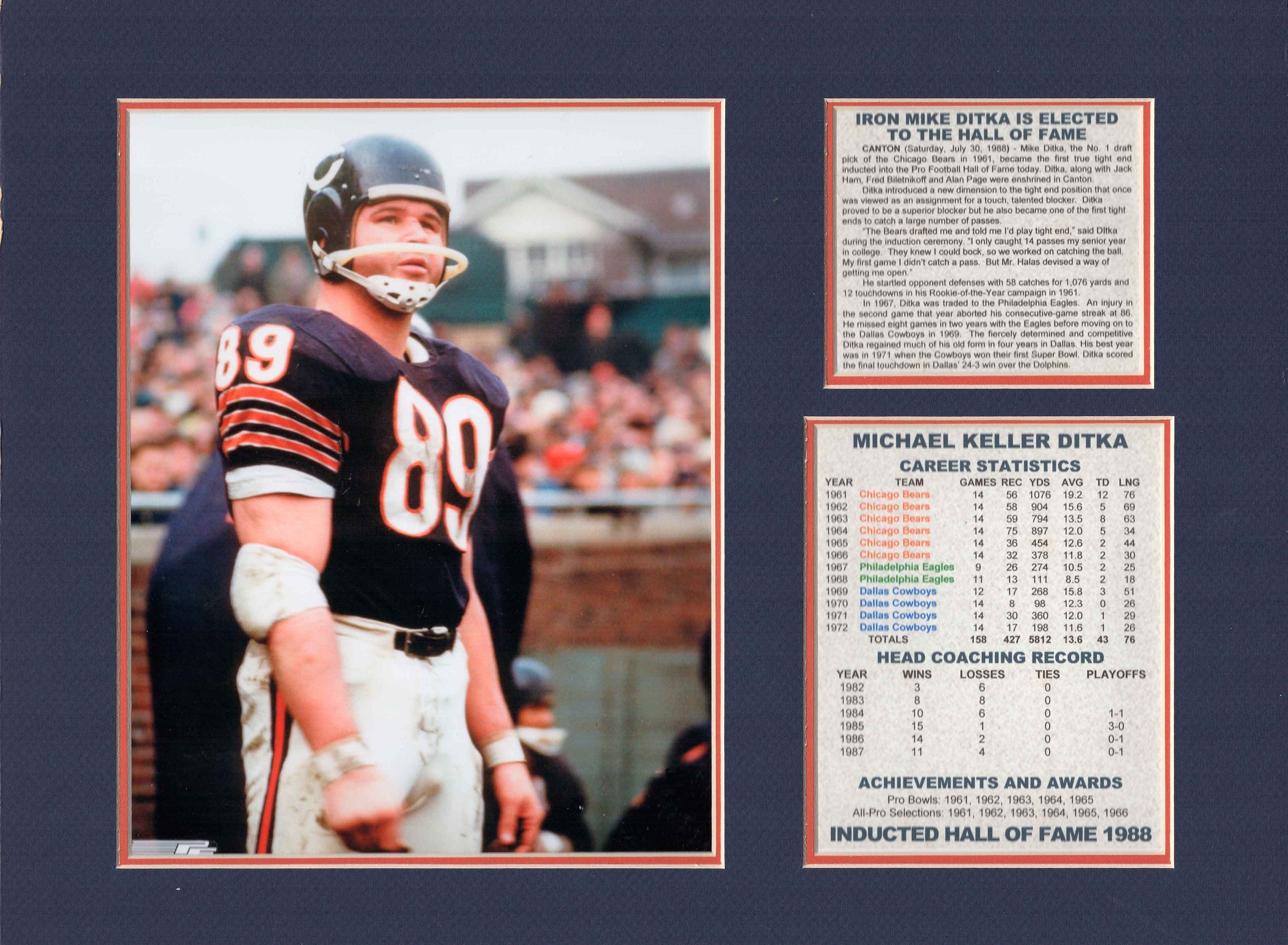 Mike Ditka Chicago Bears Hall of Fame Tribute