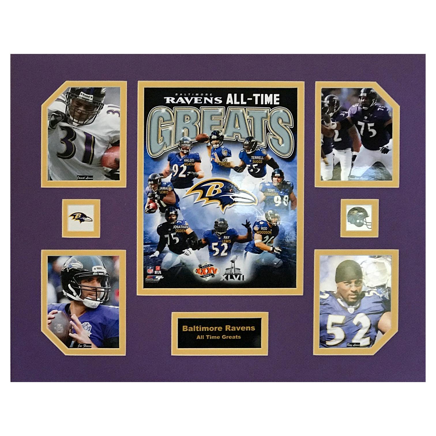 Baltimore Ravens NFL Football All-Time Greats 16 x 20 inch Collage