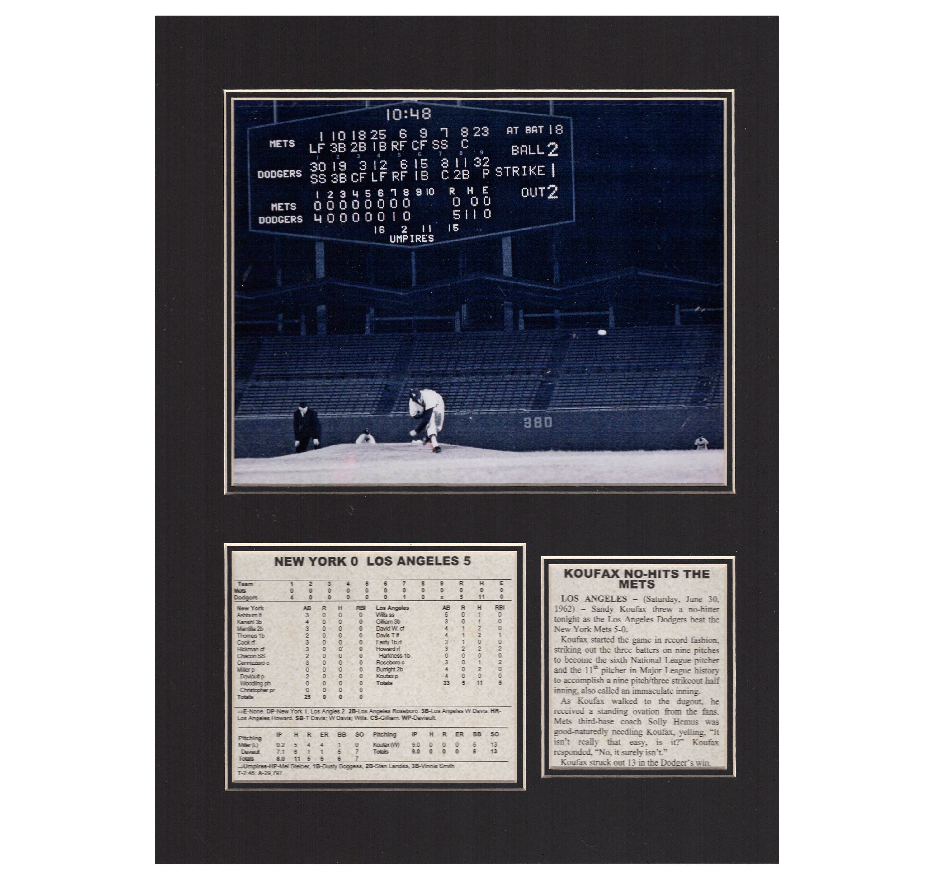 Sandy Koufax 1st No-Hitter Los Angeles Dodgers Tribute