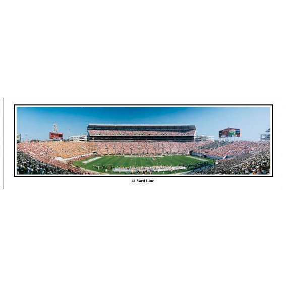 U of ALABAMA Crimson Tide "41 Yard Line" Bryant Denny Stadium Panoramic Photograph