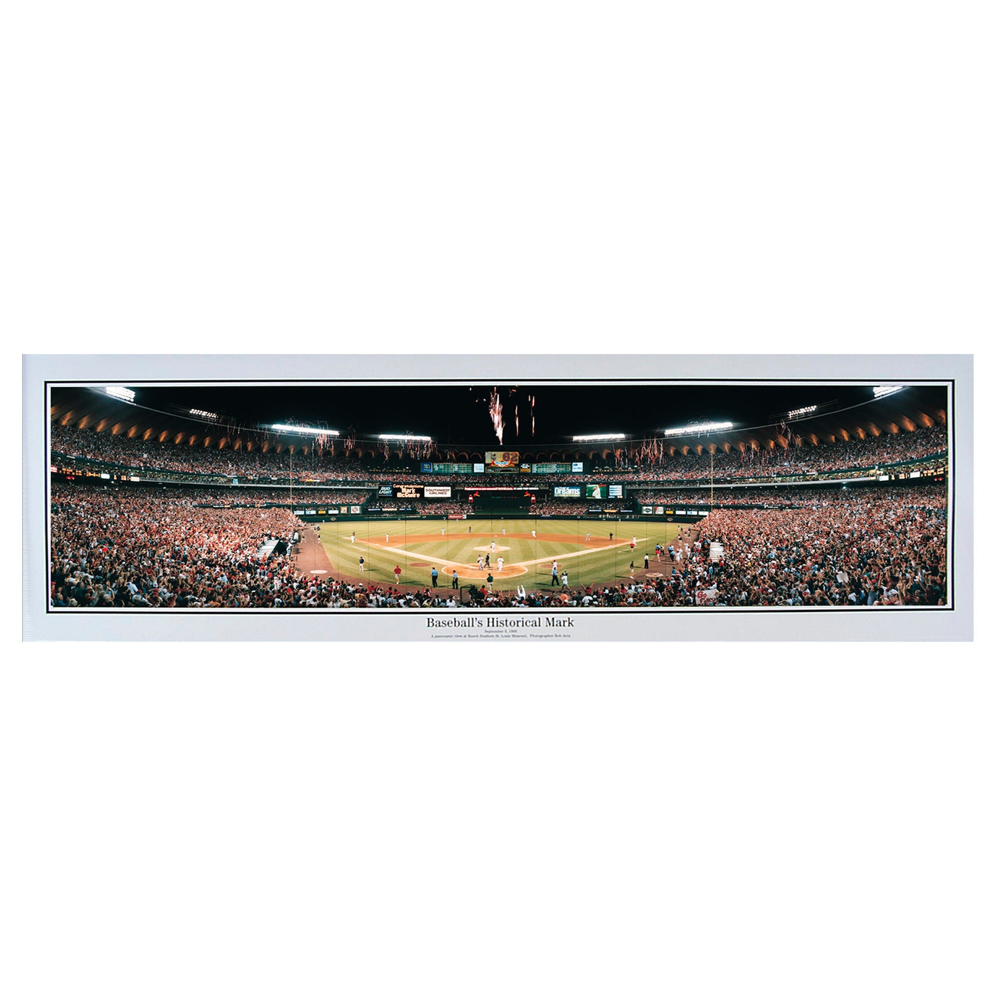 ST LOUIS CARDINALS "Baseball's Historical Mark" Busch Stadium Small Panoramic Photograph