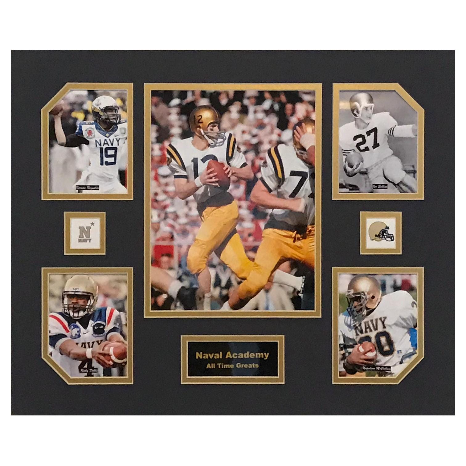 United States Naval Academy Midshipmen NCAA Football All-Time Greats 16 x 20 inch Collage