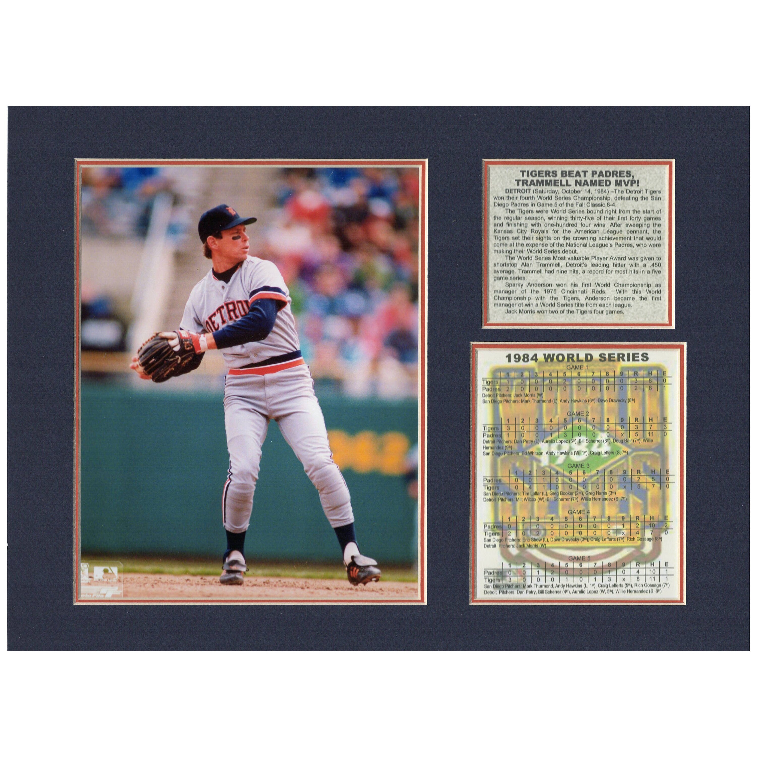 Detroit Tigers Alan Trammell 1984 World Series Tribute