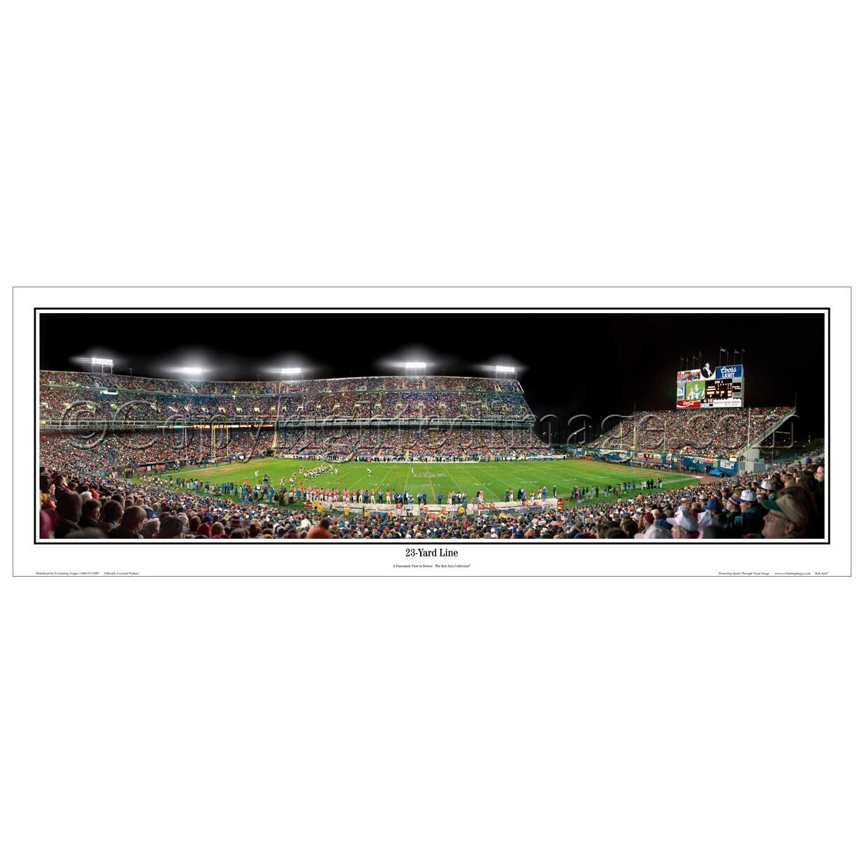 DENVER BRONCOS "23 Yard Line" Mile High Stadium Panoramic Photograph