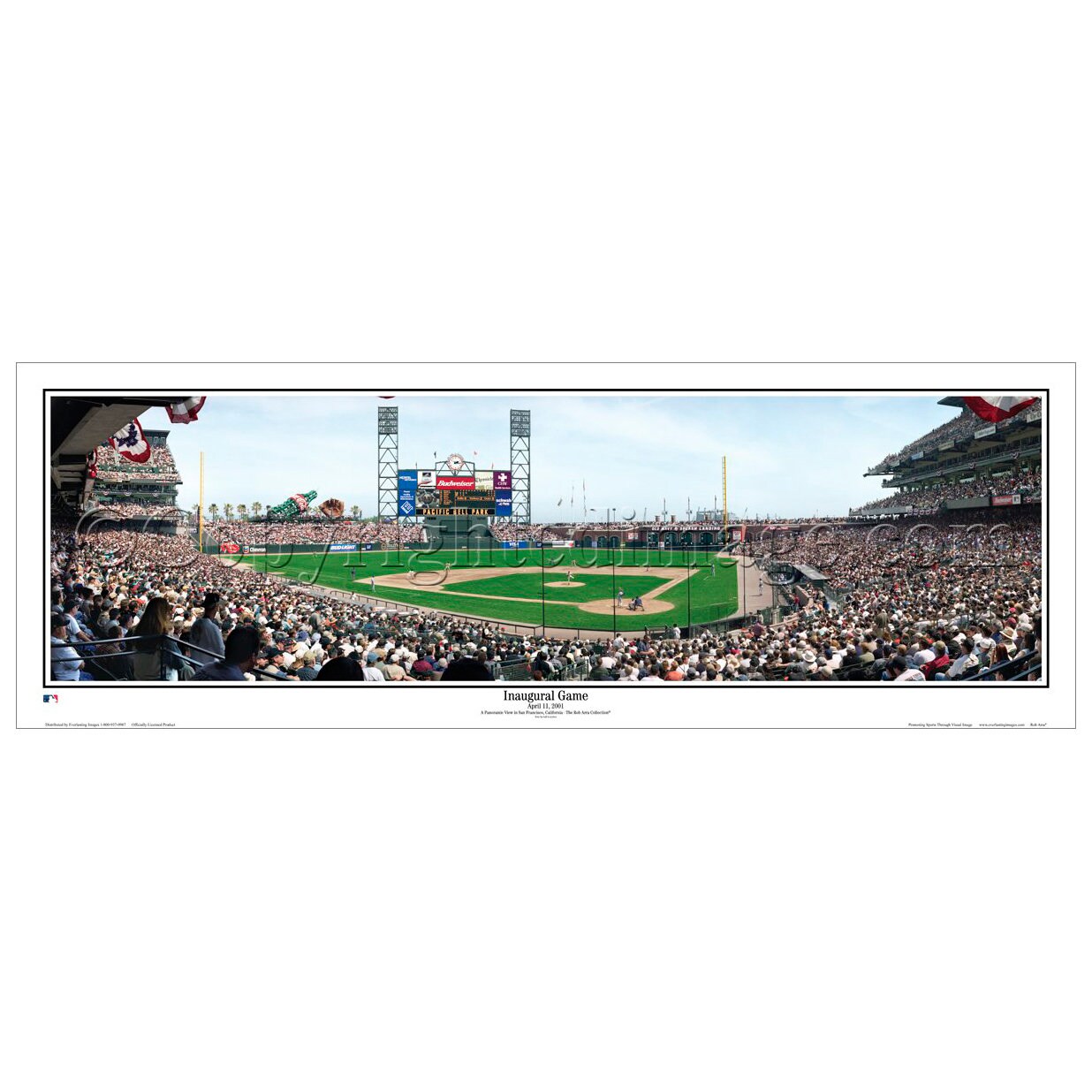 SAN FRANCISCO GIANTS  "Inaugural Game" Pac Bell Park Panoramic Photograph