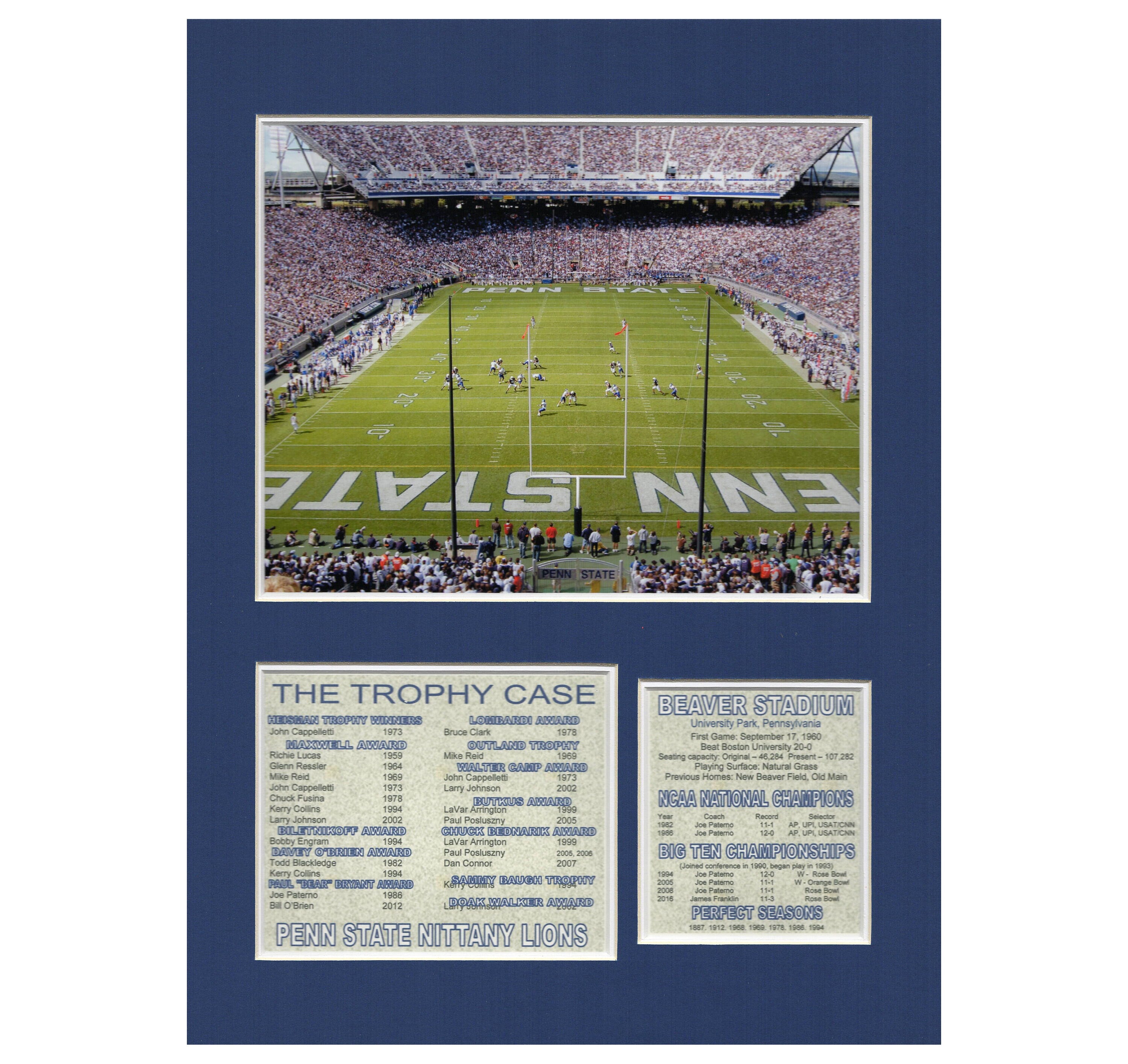 Penn State University Nittany Lions Beaver Stadium Tribute
