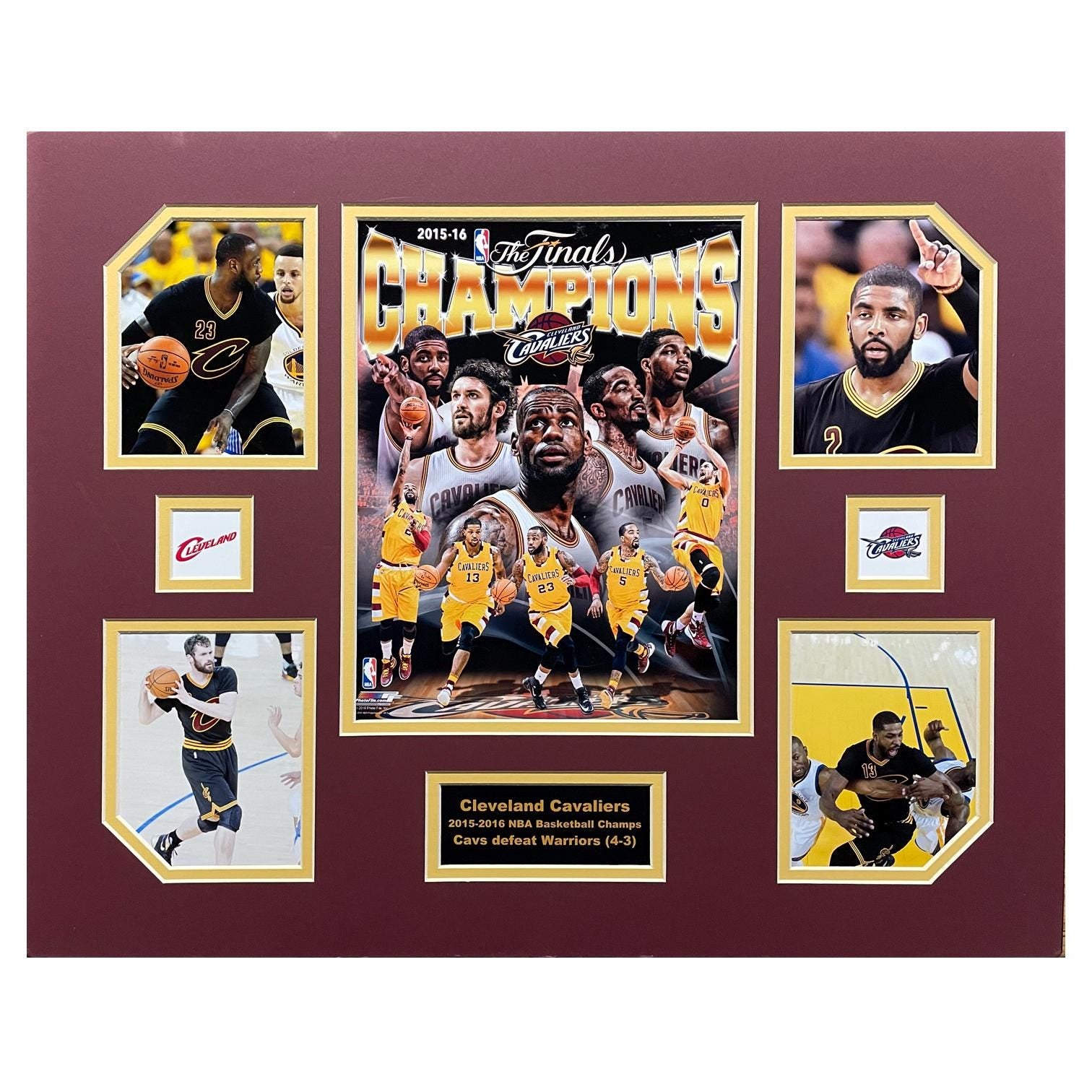 Cleveland Cavaliers 2015-16 NBA Basketball World Champions 16 x 20 inch Collage