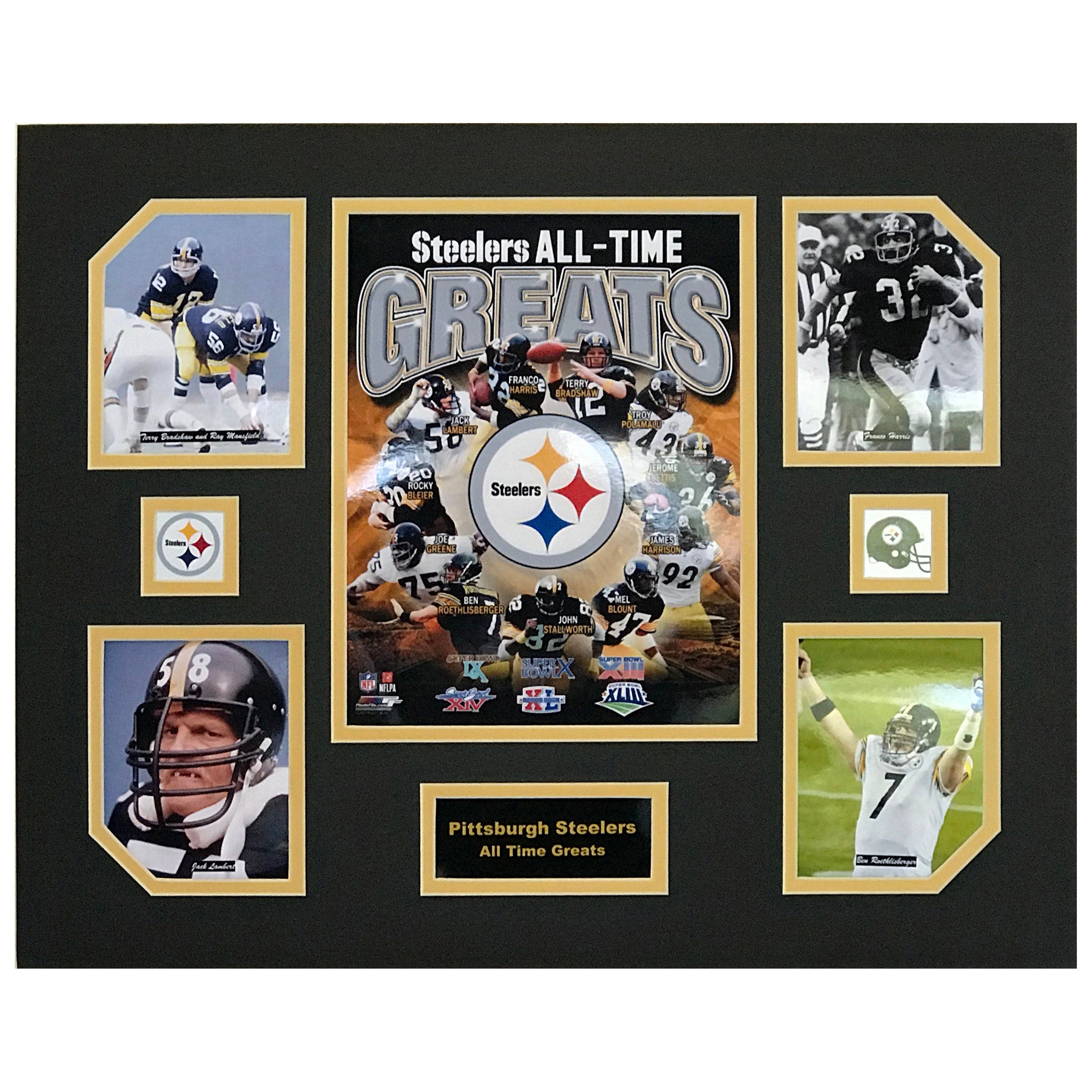 Pittsburgh Steelers NFL Football All-Time Greats 16 x 20 inch Collage