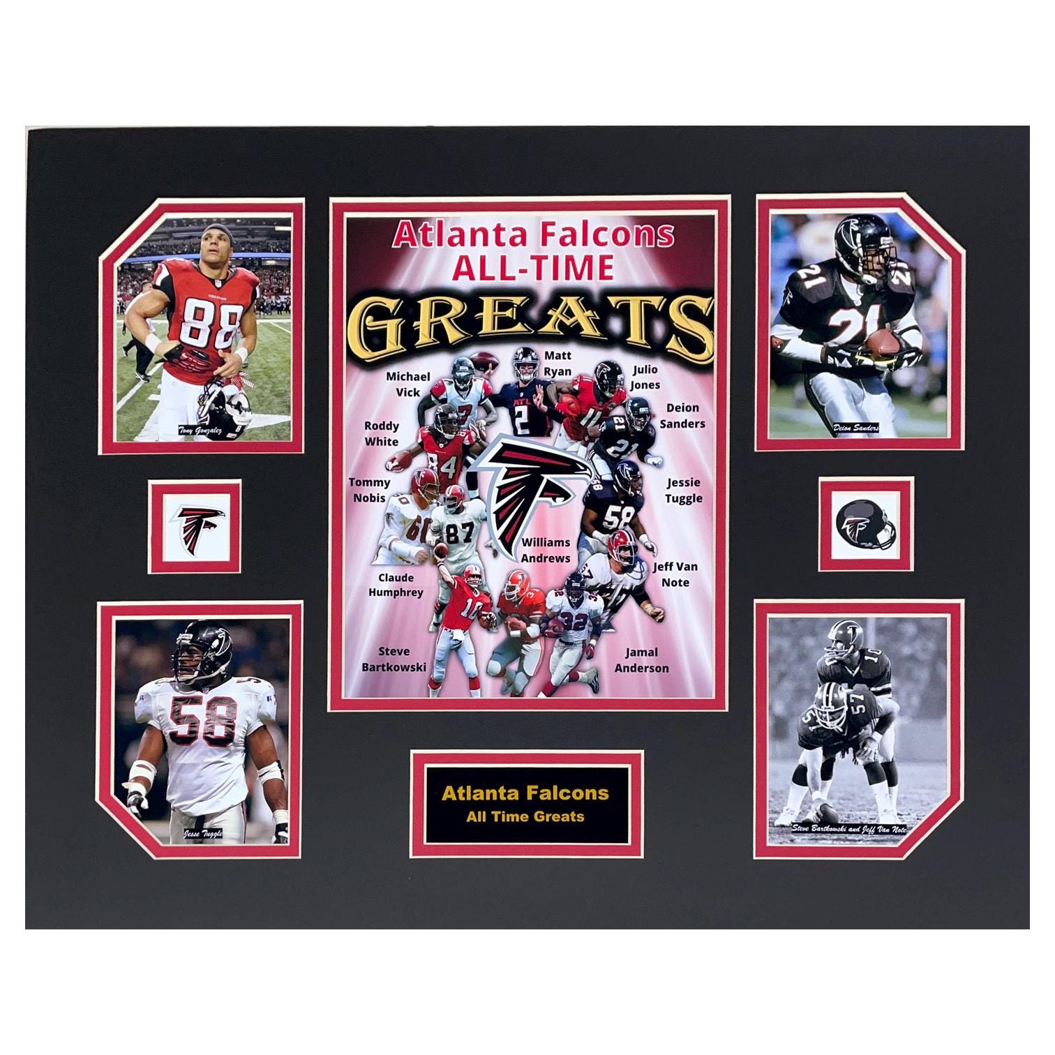 Atlanta Falcons NFL Football All-Time Greats 16 x 20 inch Collage