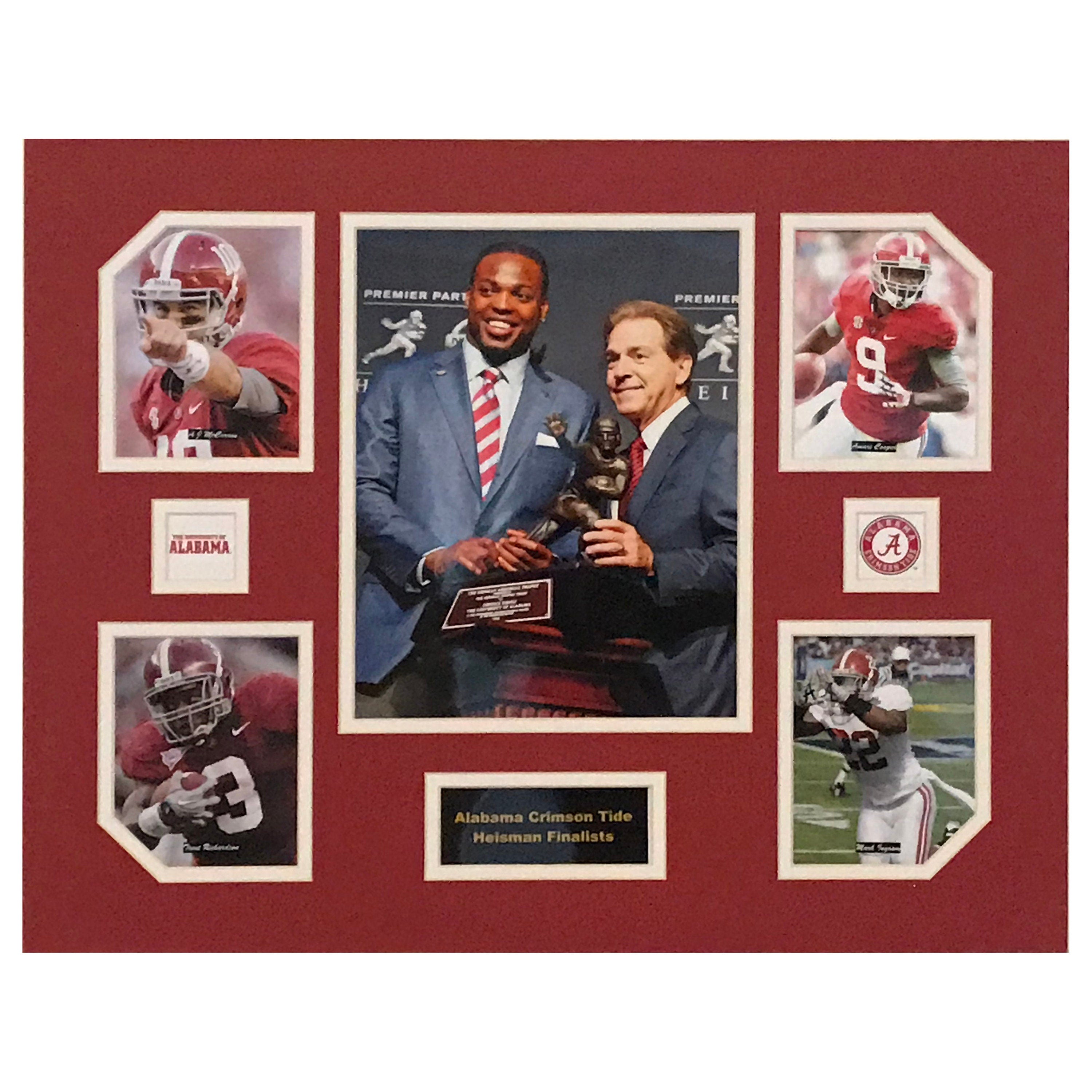 U Alabama Crimson Tide NCAA Football Heisman Trophy Finalists 16 x 20 inch Collage