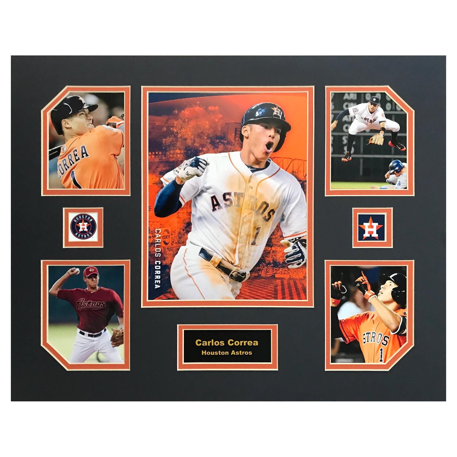 Carlos Correa Houston Astros MLB Baseball 16 x 20 inch Collage