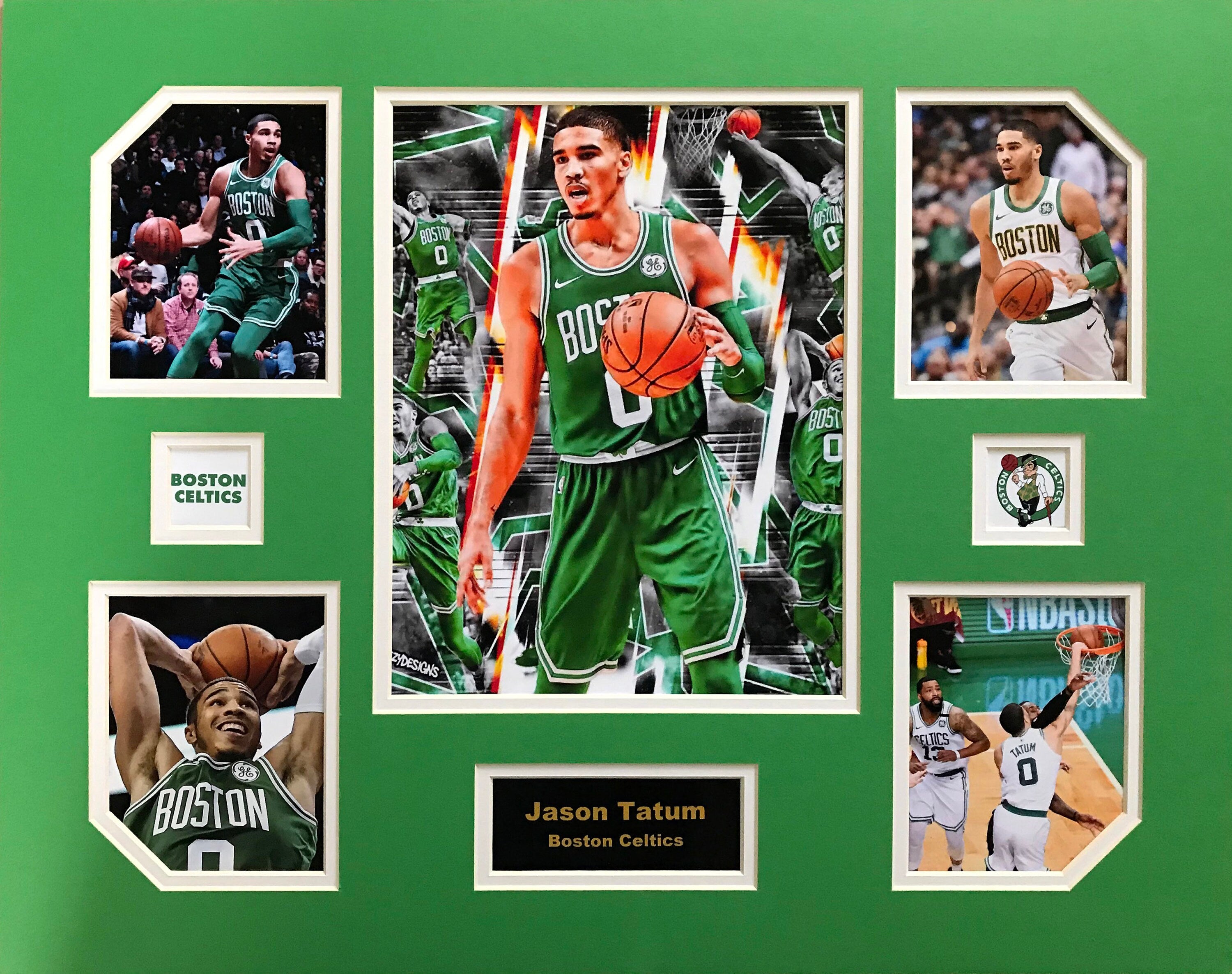 Jayson Tatum Boston Celtics NBA Basketball 16 x 20 inch Collage