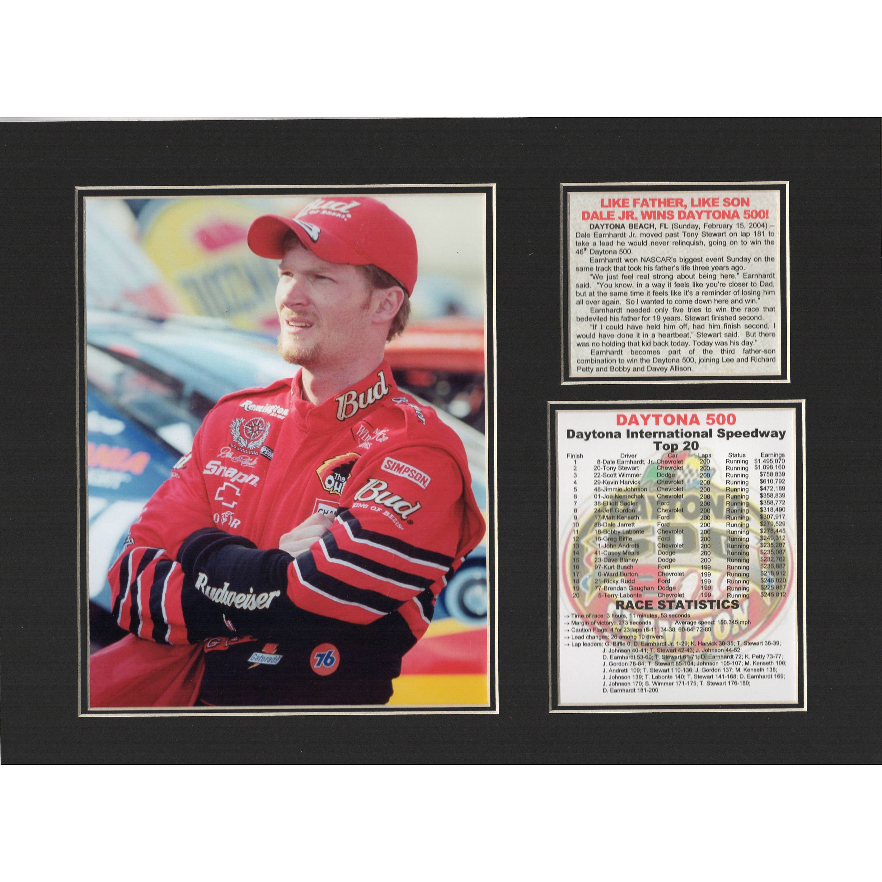 Dale Earnhardt Jr Daytona 500 NASCAR Tribute