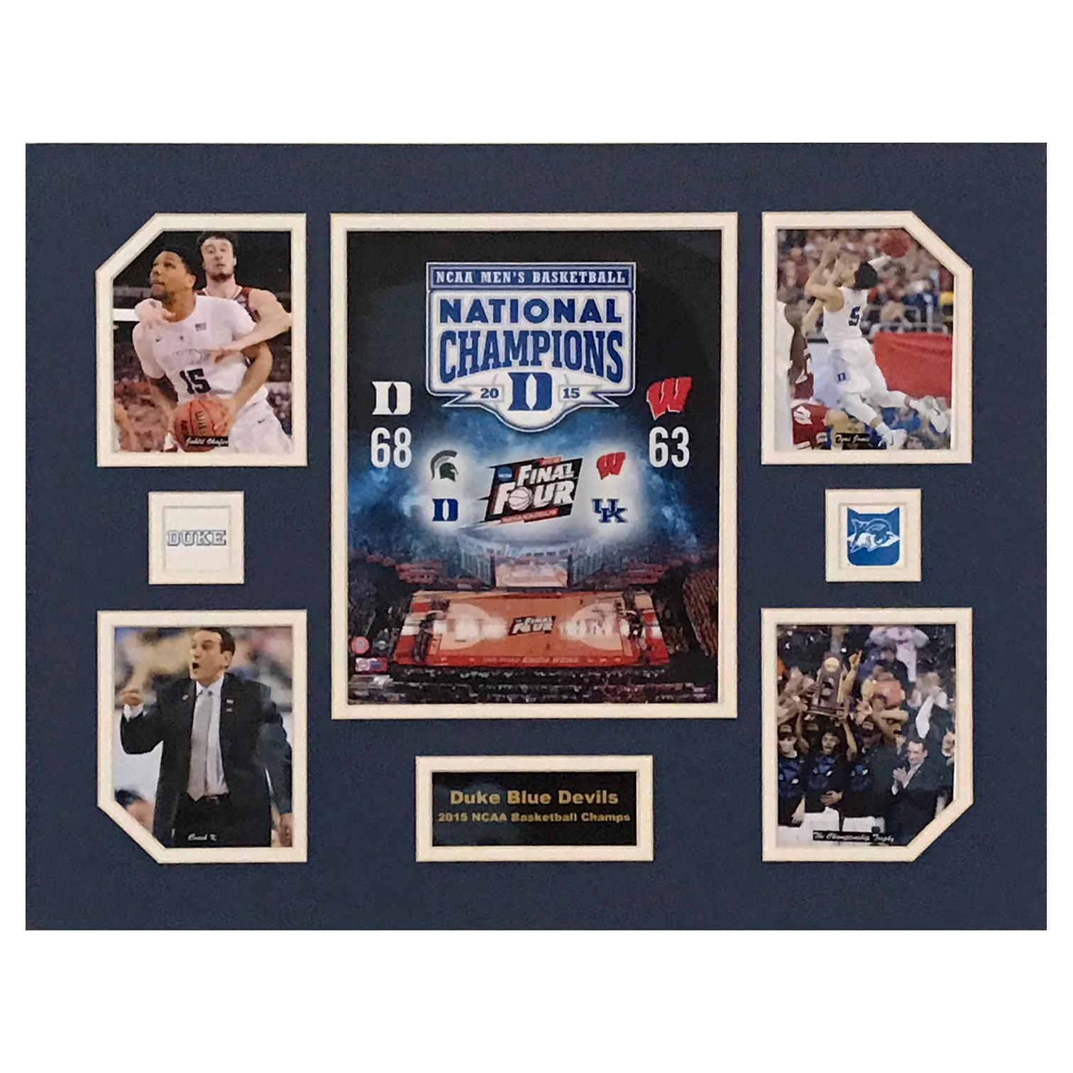 Duke U Blue Devils NCAA Basketball 2014-15 National Champions 16 x 20 inch Collage