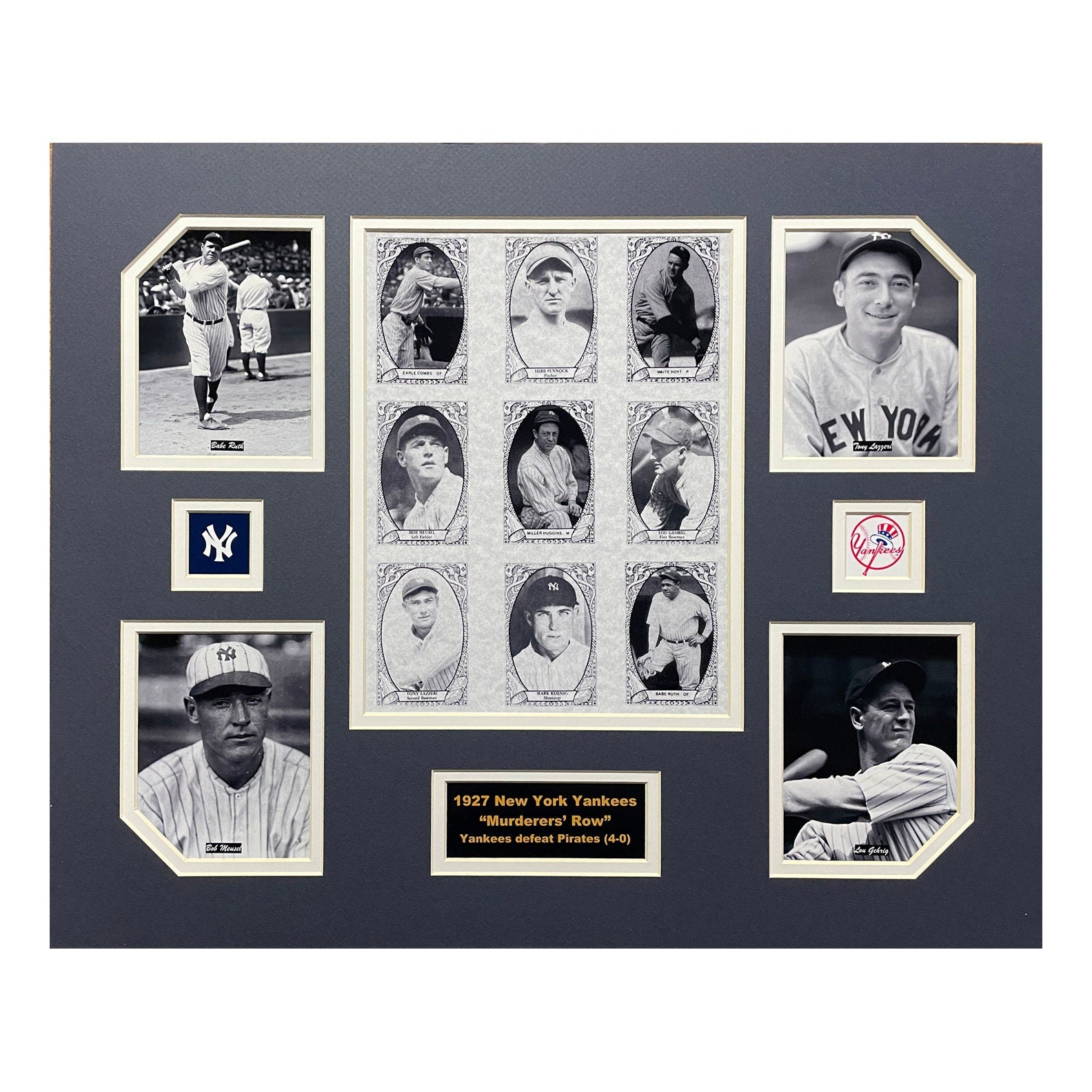 New York Yankees 1927 MLB Baseball Murderers Row World Series Champions 16 x 20 inch Collage