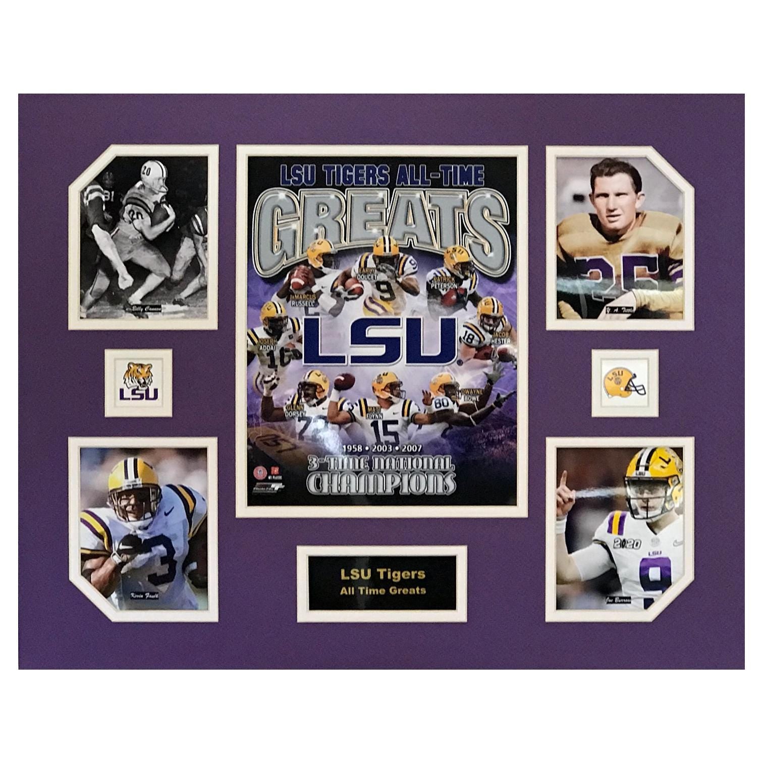 LSU Tigers NCAA College Football All-Time Greats 16 x 20 inch Collage