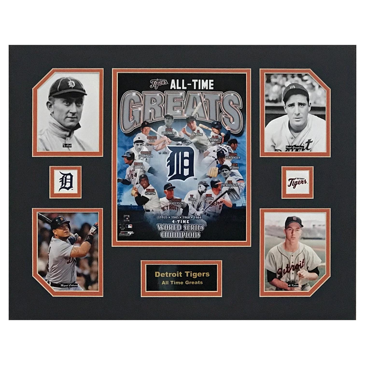Detroit Tigers MLB All-Time Greats 16 x 20 inch Collage